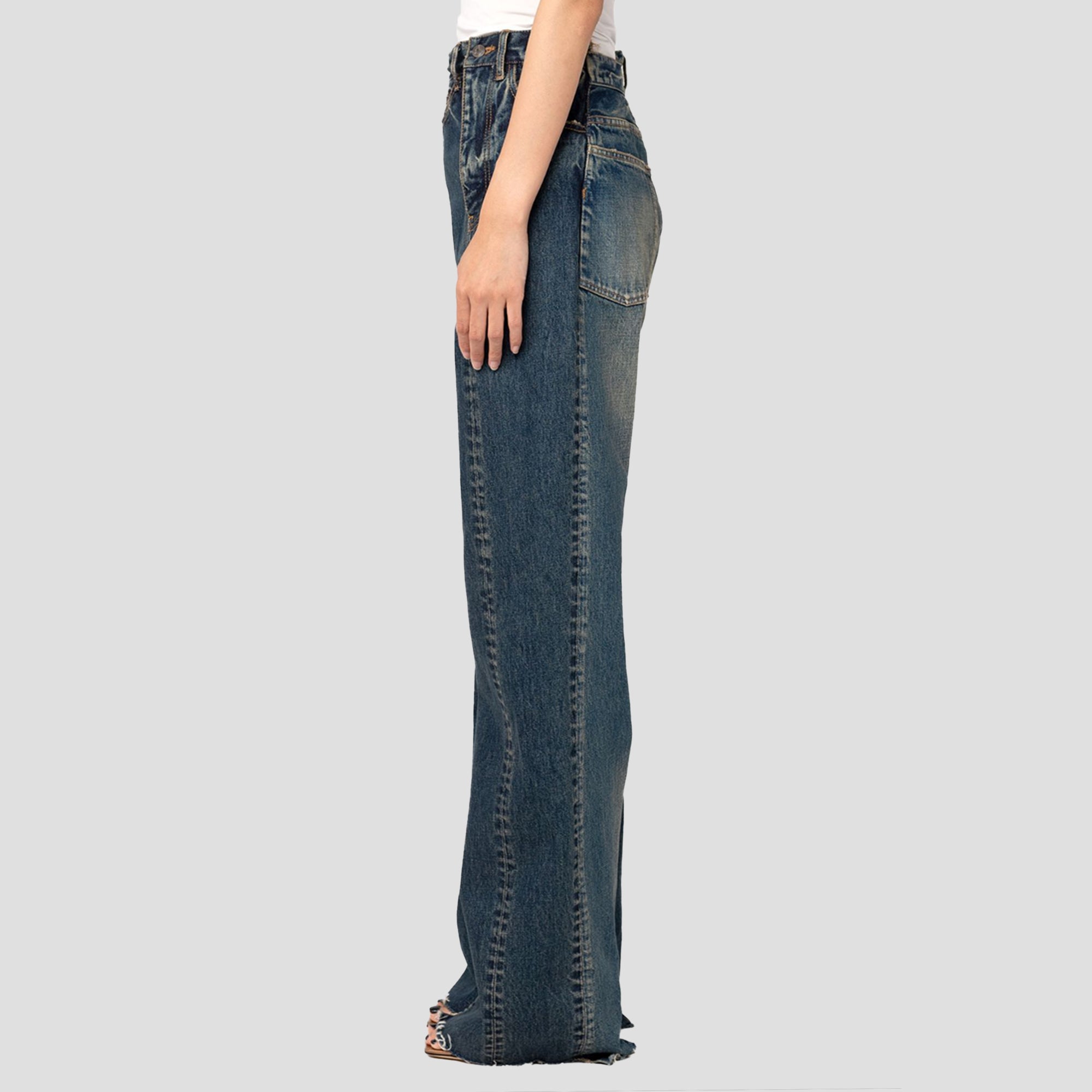 DECONSTRUCTED DENIM JEANS