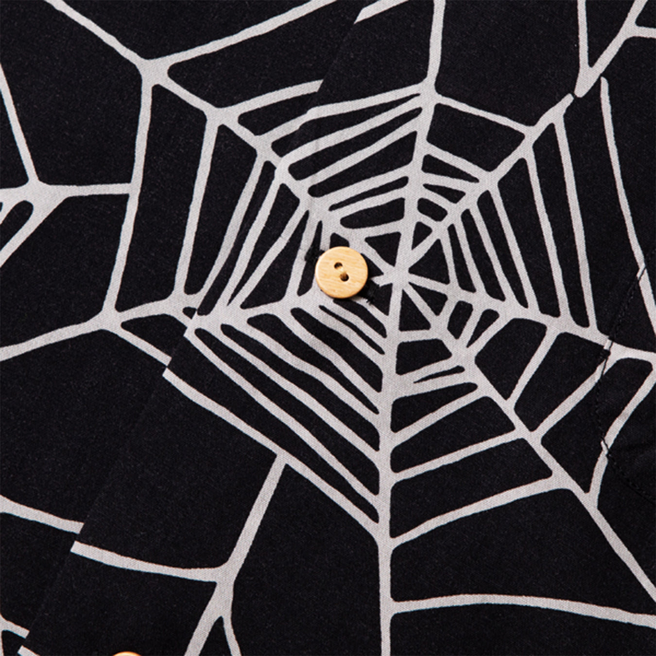 SPIDER NET HAWAIIAN SHIRT - BLACK