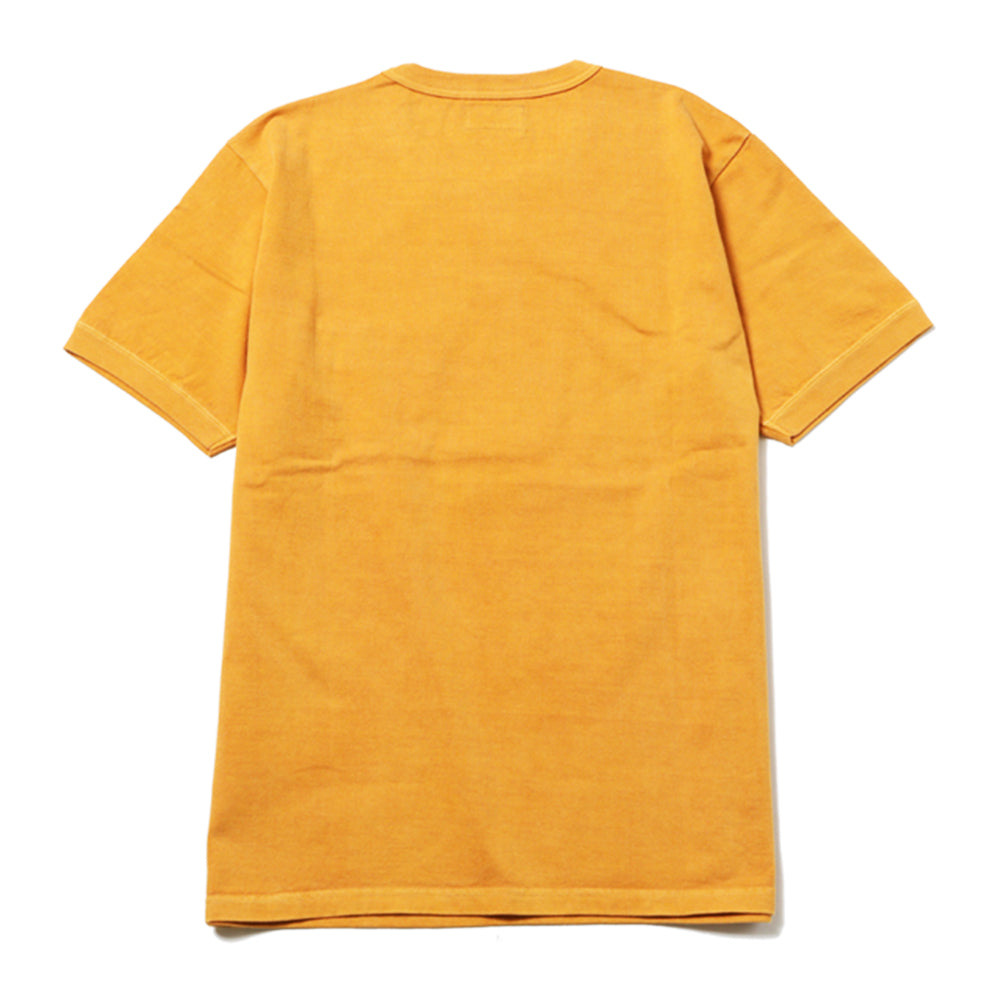 PIGMENT DYED DIA STITCH POCKET TEE - YELLOW