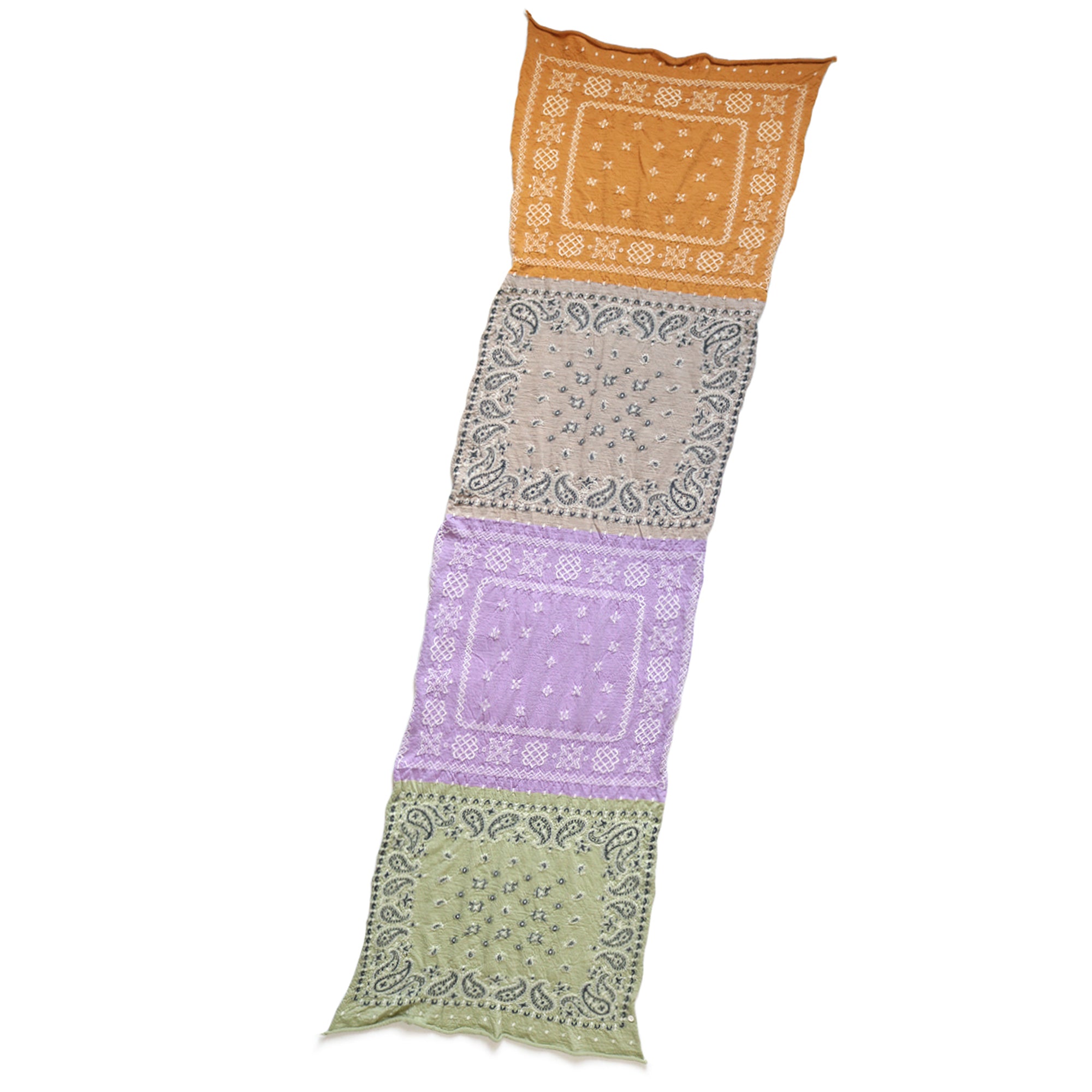 COMPRESSED WOOL SCARF PASTEL BANDANA - MINT GREEN