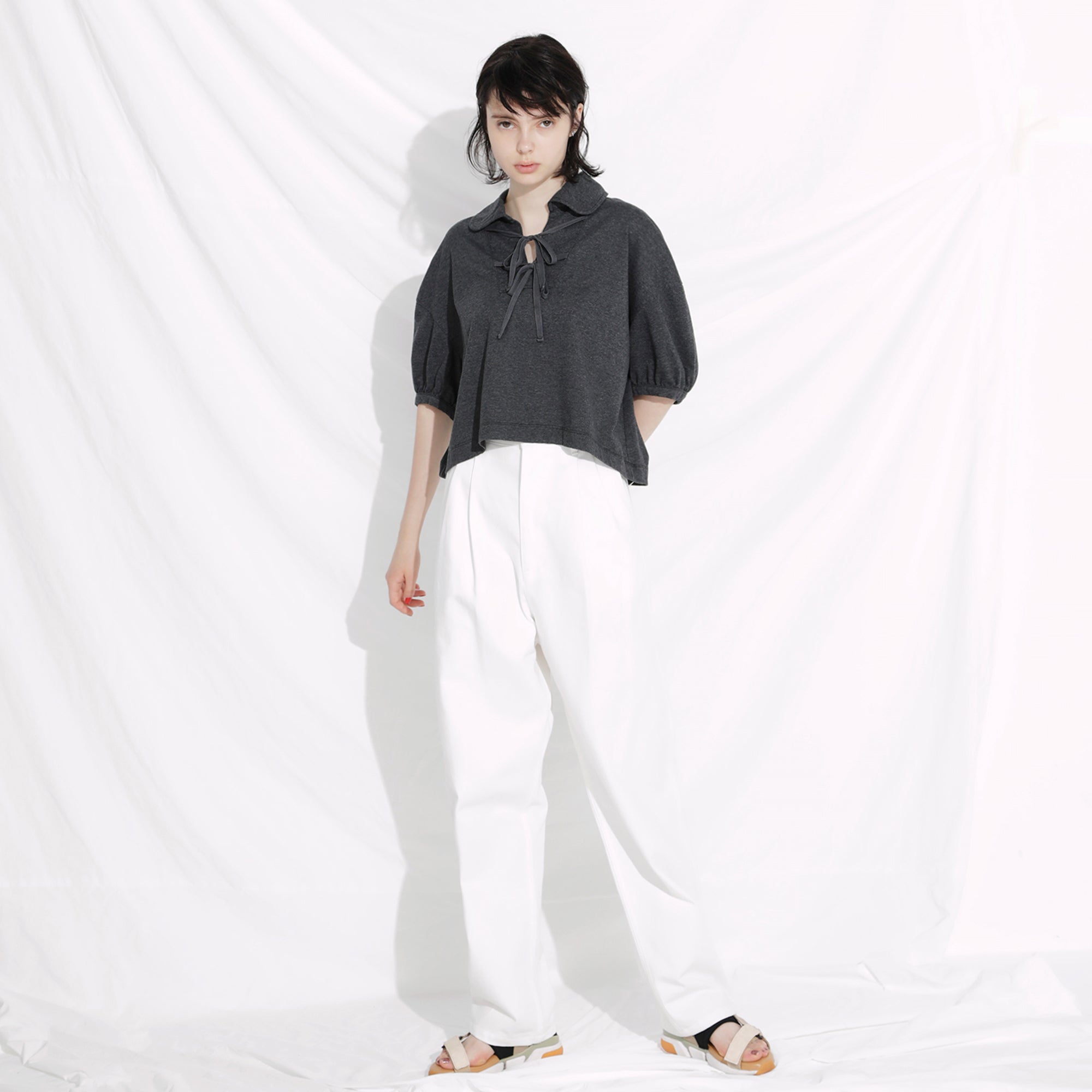 F/CE® | ORGANIC DENIM HIGH-WAISTED JEANS - WHITE