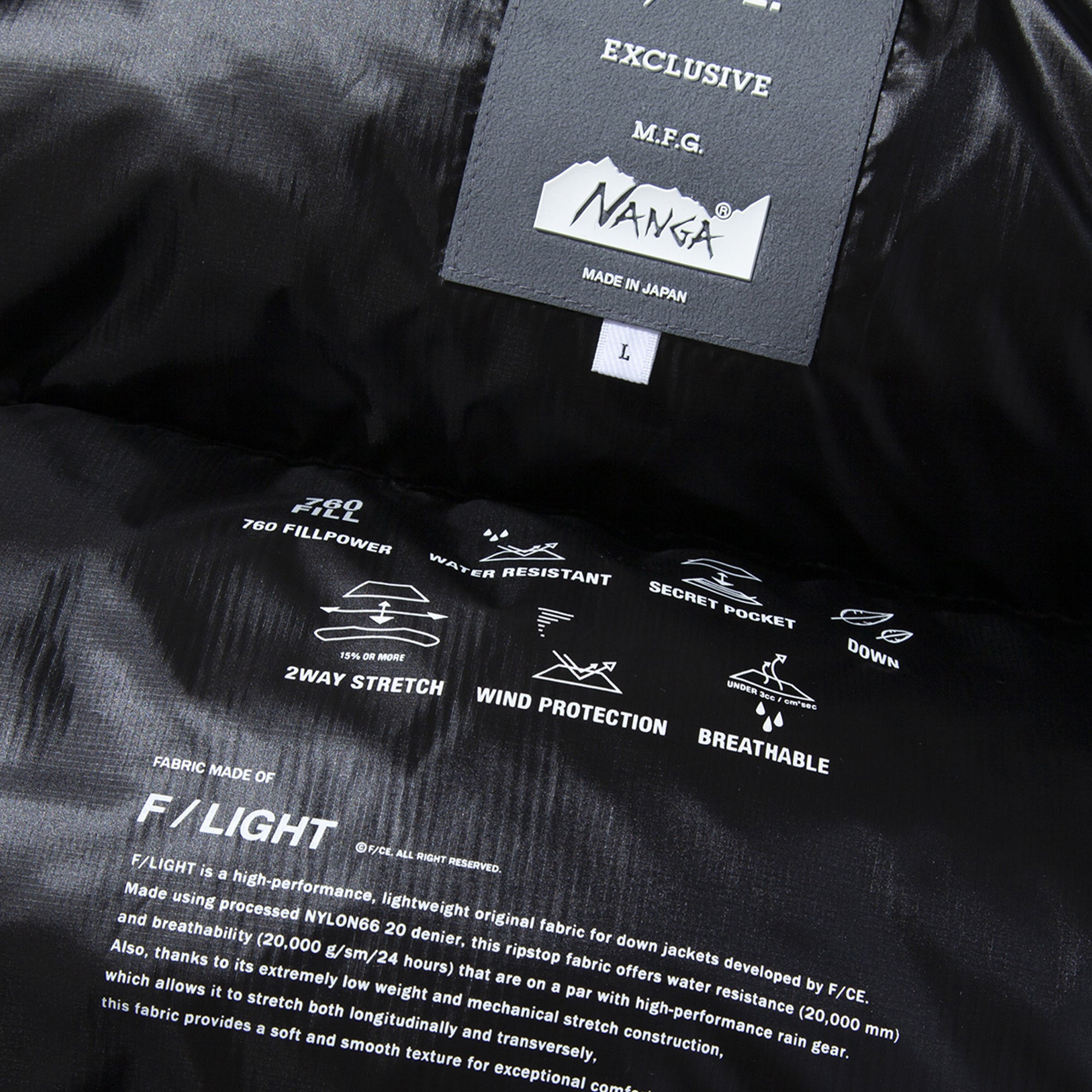 F/CE®. x NANGA DOWN JACKET