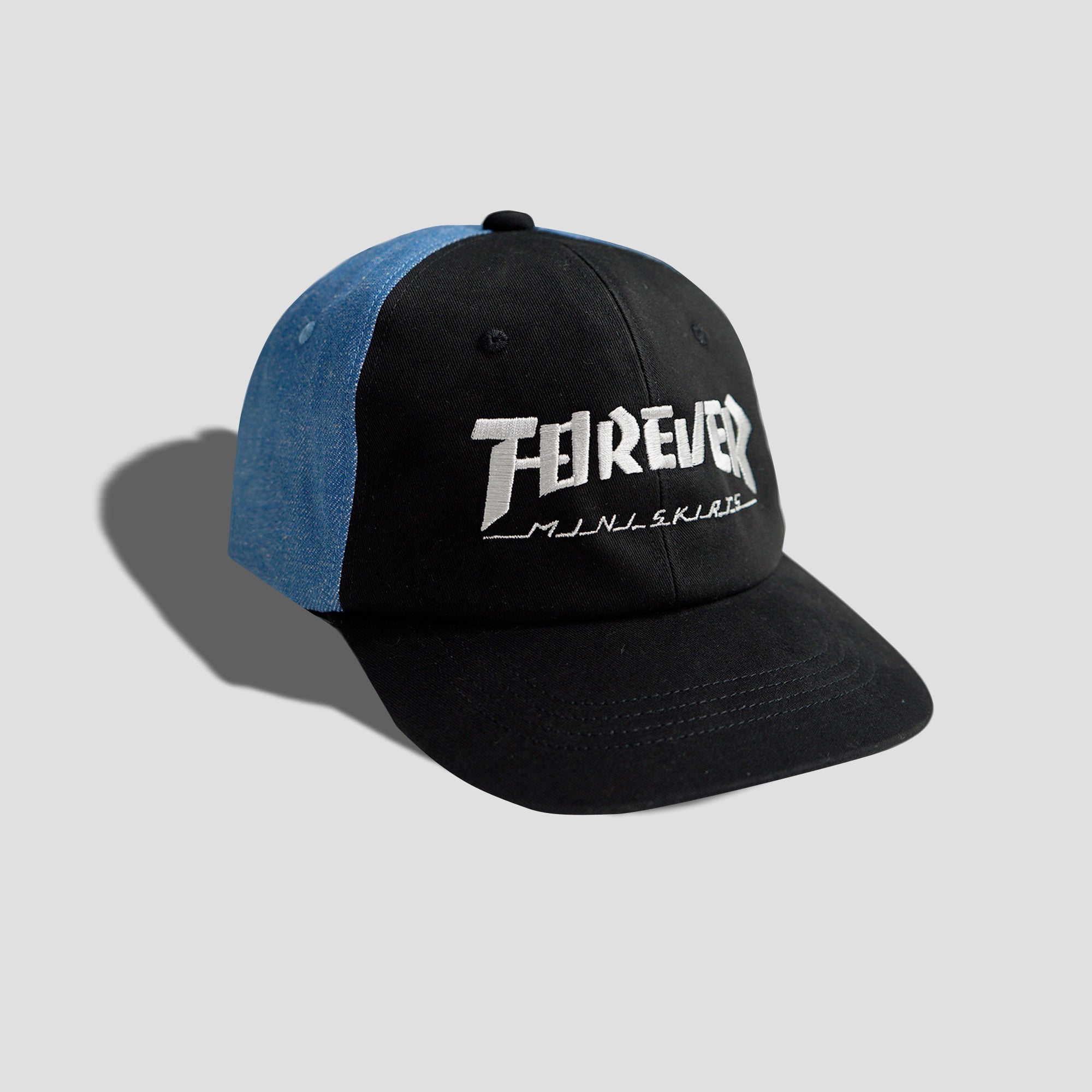 BRUSHED TWILL x DENIM 6PANNEL SNAP BACK CAP