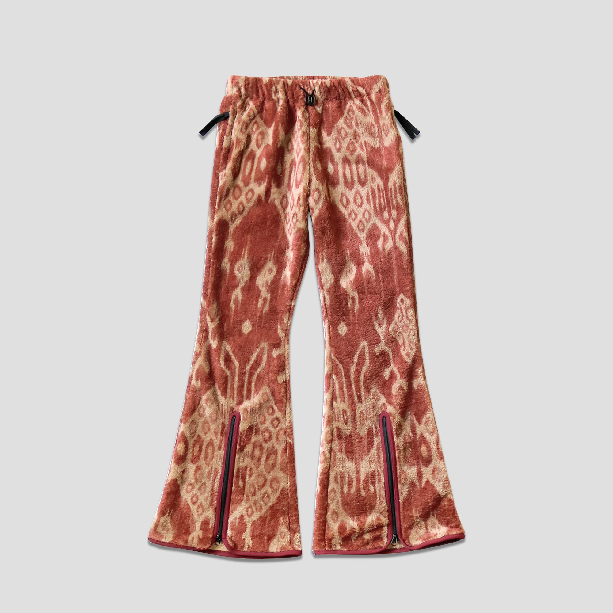JAVA KASURI FLEECE FLARE PANTS - RED