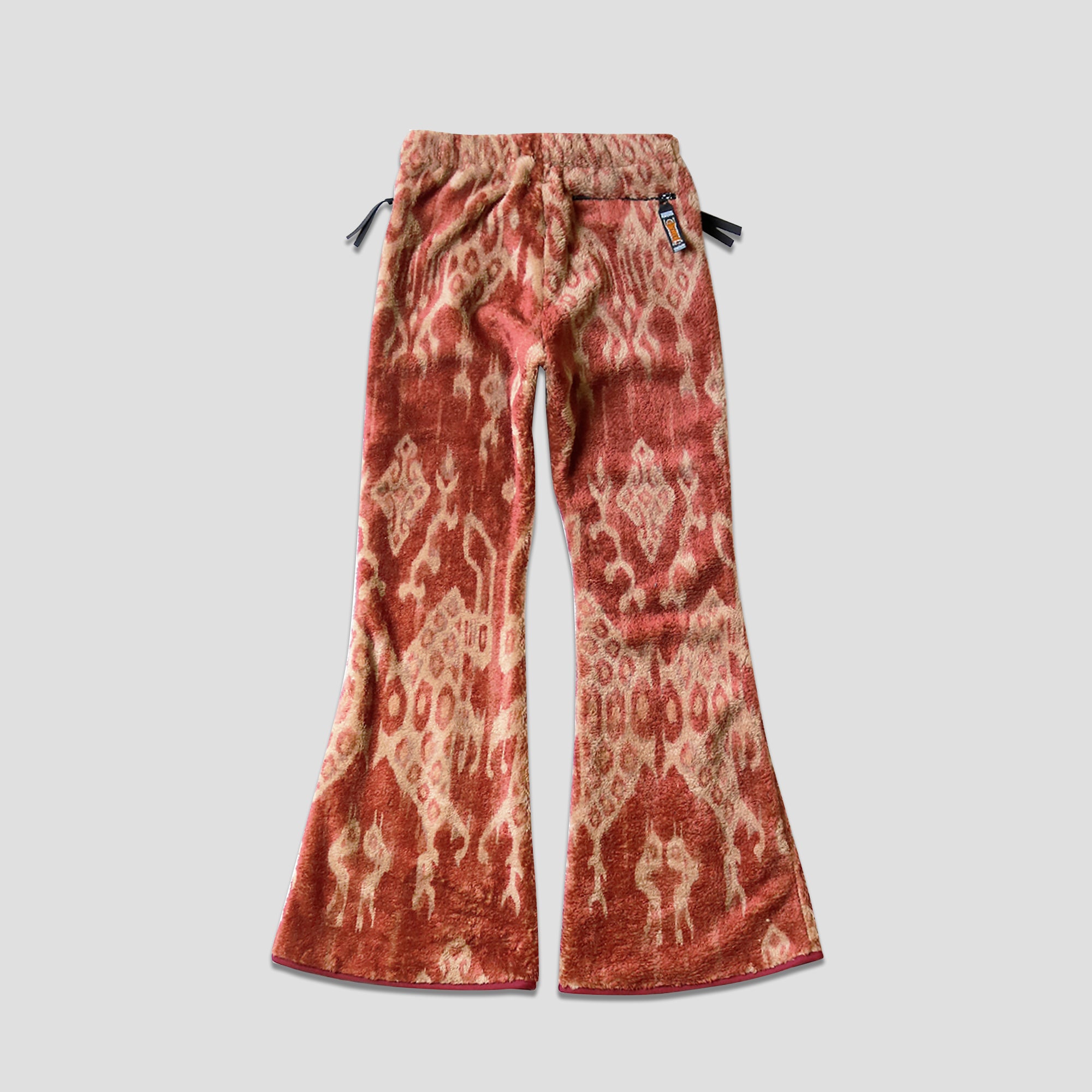 JAVA KASURI FLEECE FLARE PANTS - RED