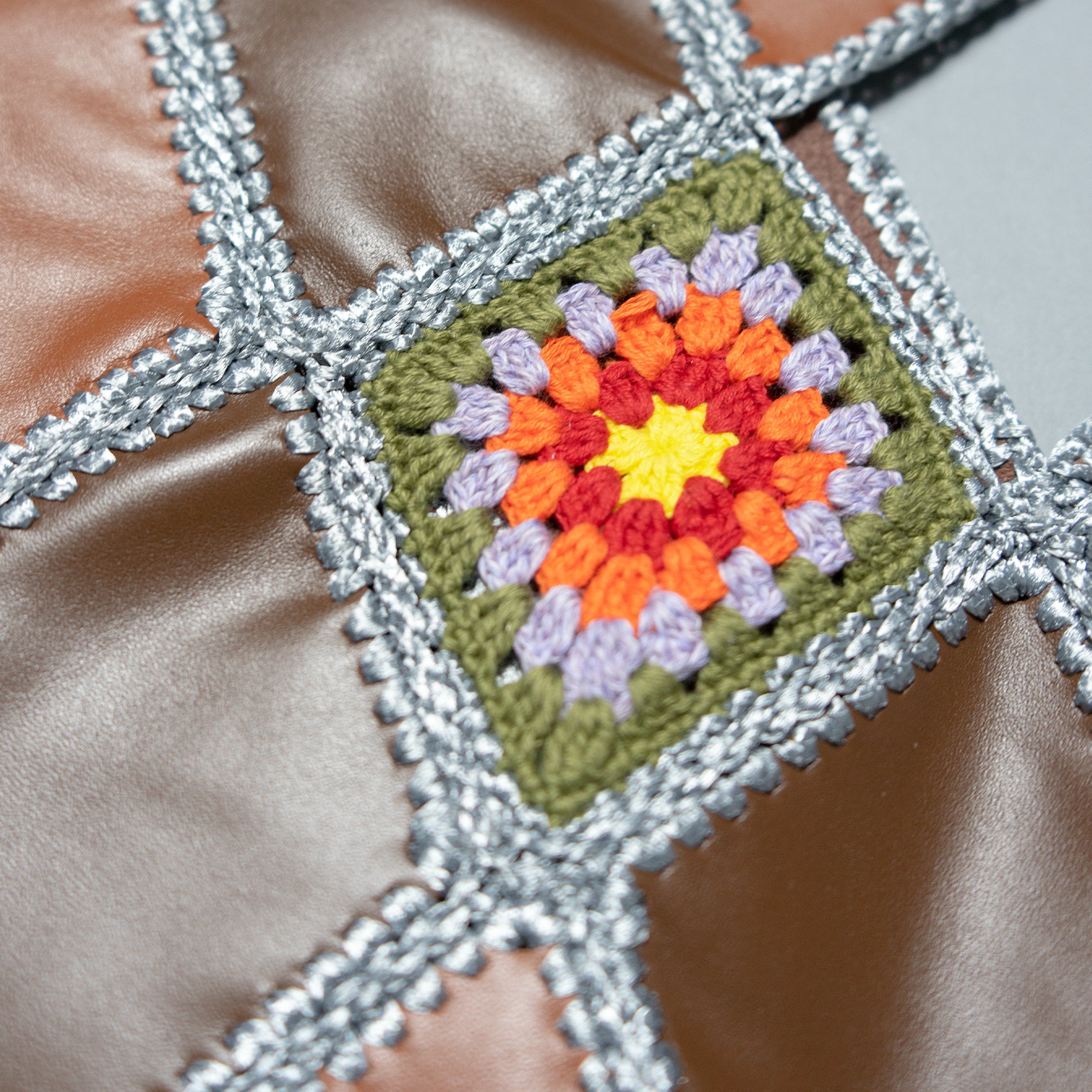 LEATHER HIPPIE CROCHET BUSTIER