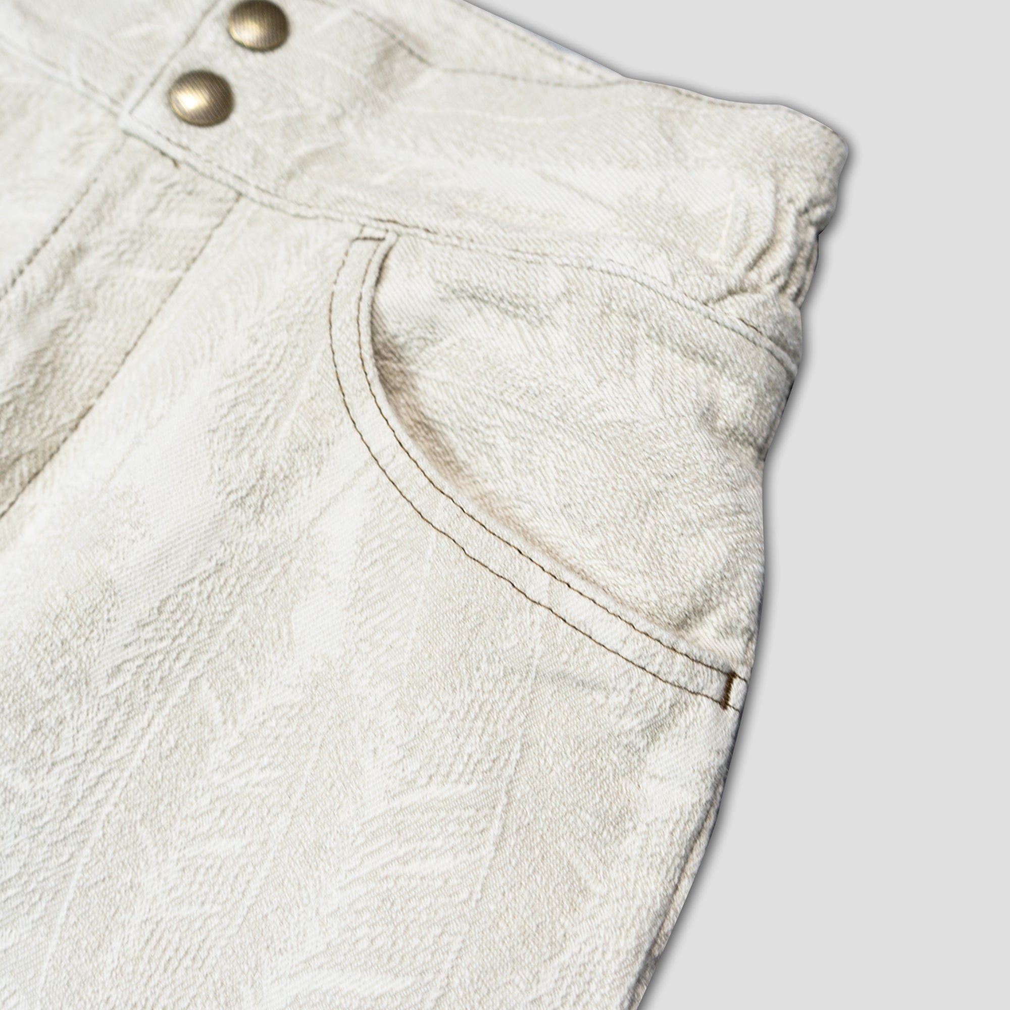 14oz FEATHER WHITE DENIM FLARE PANTS