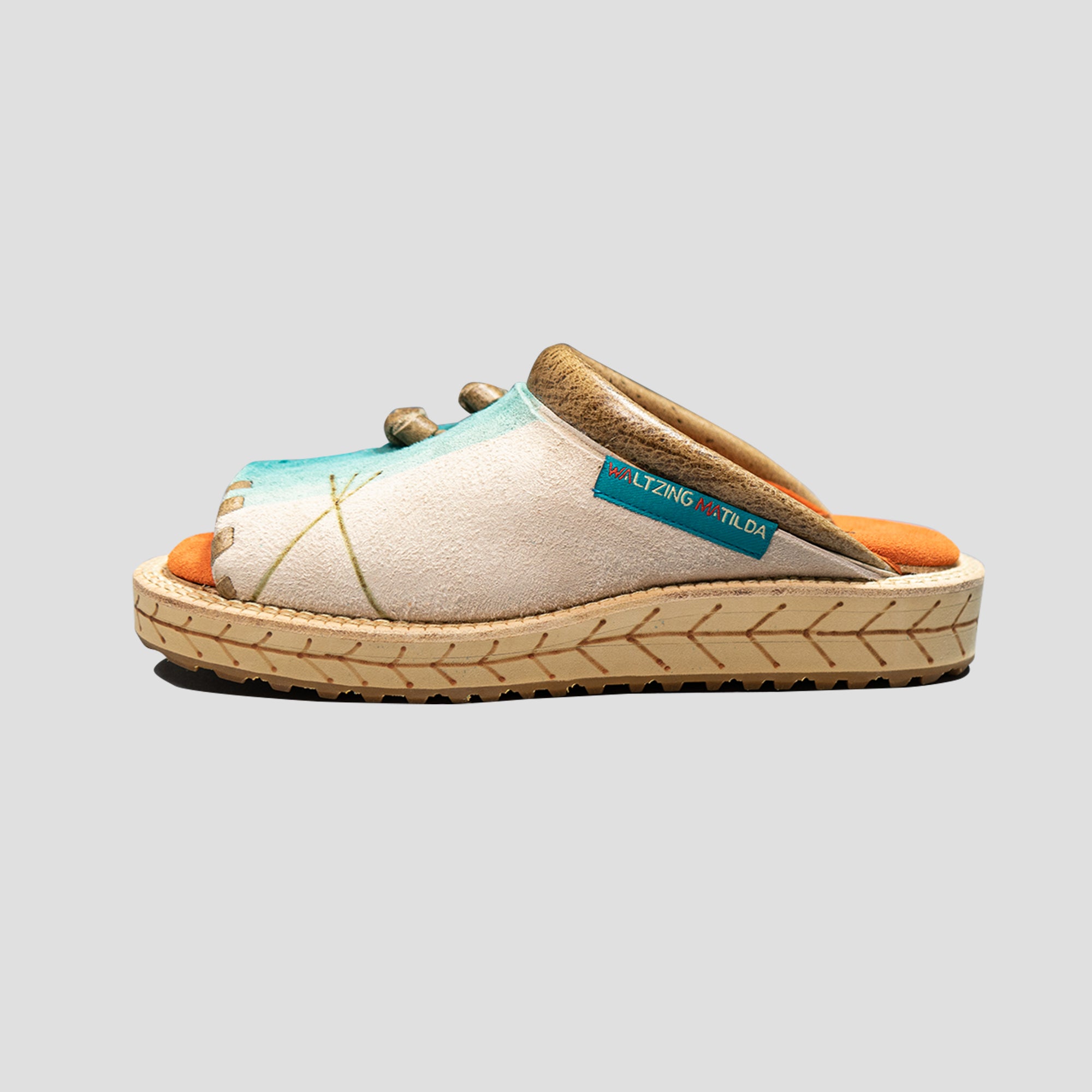 DEER LEATHER PUEBLO SANDALS
