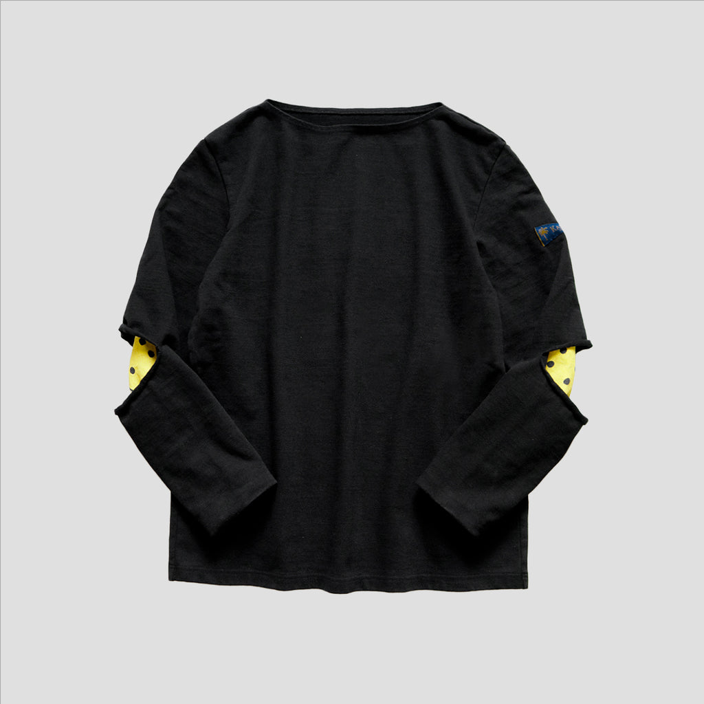 KAPITAL 16/ - Densed Jersey Baseball Shirt (Bone) Black