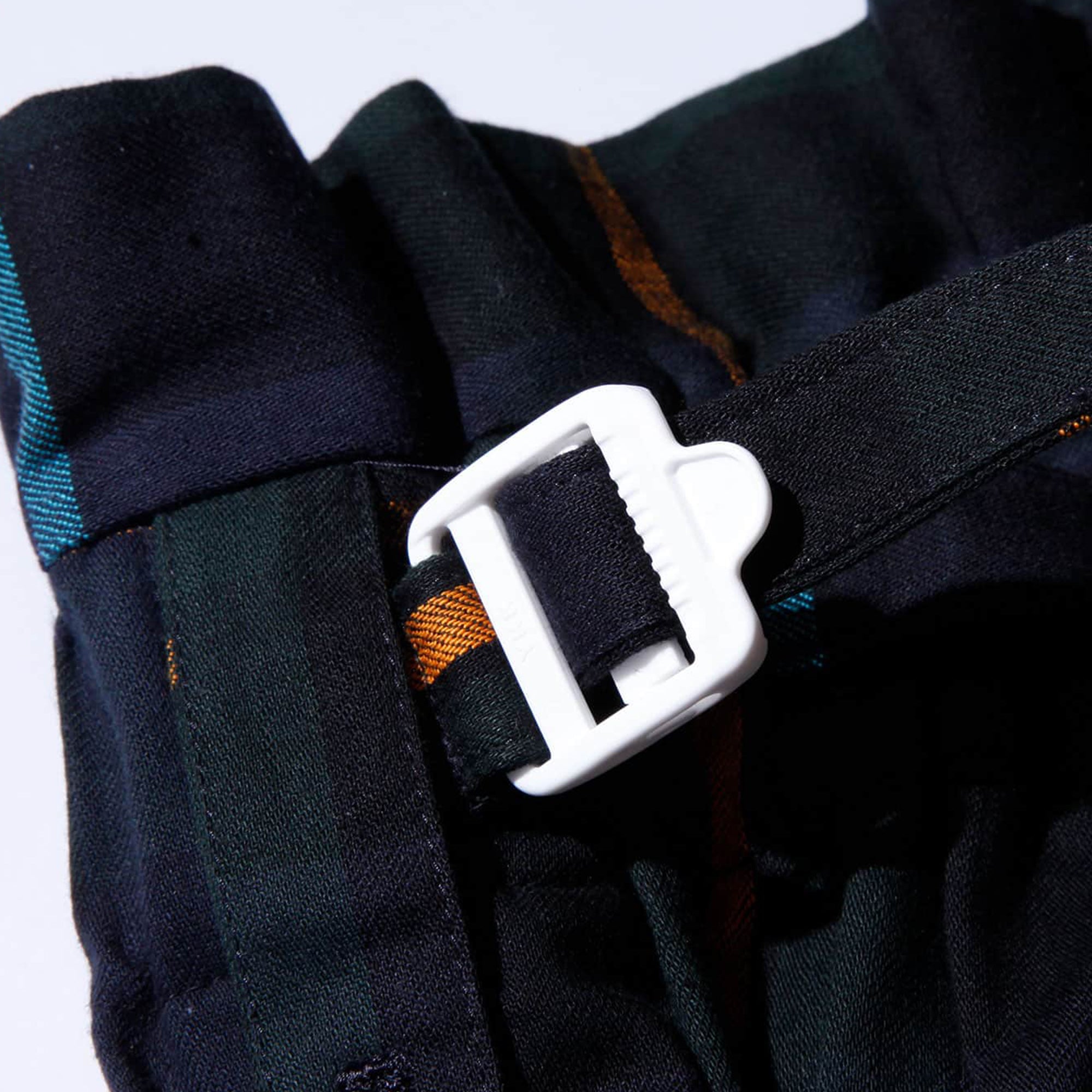 PLAID EASY FATIGUE PANTS - NAVY