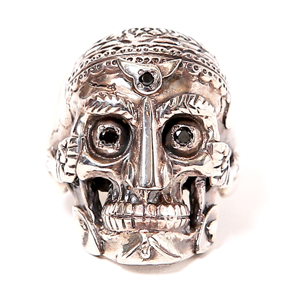 MAGICAL DESIGN - TIBETAN MONK SKULL RING - SILVER