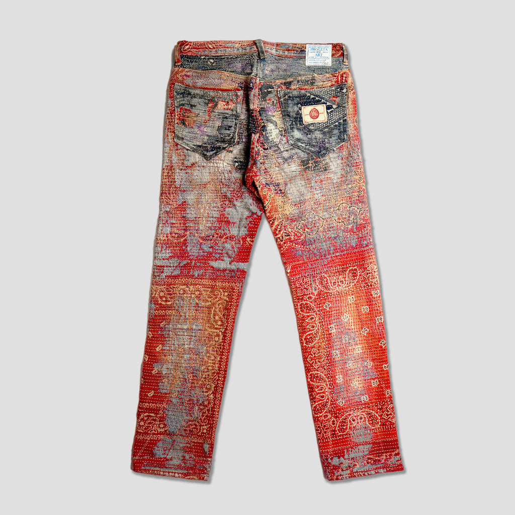 BORO x SASHIKO CRAZY DISTRESSED JEANS