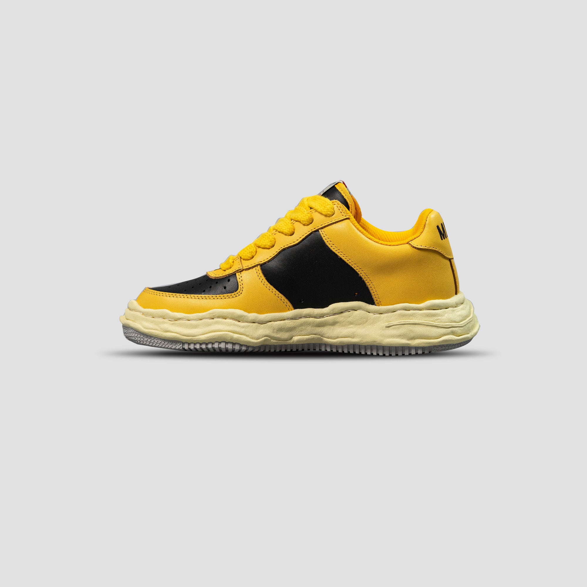 WAYNE OG VINTAGE COLOR SOLE LOW-TOP LEATHER SNEAKERS