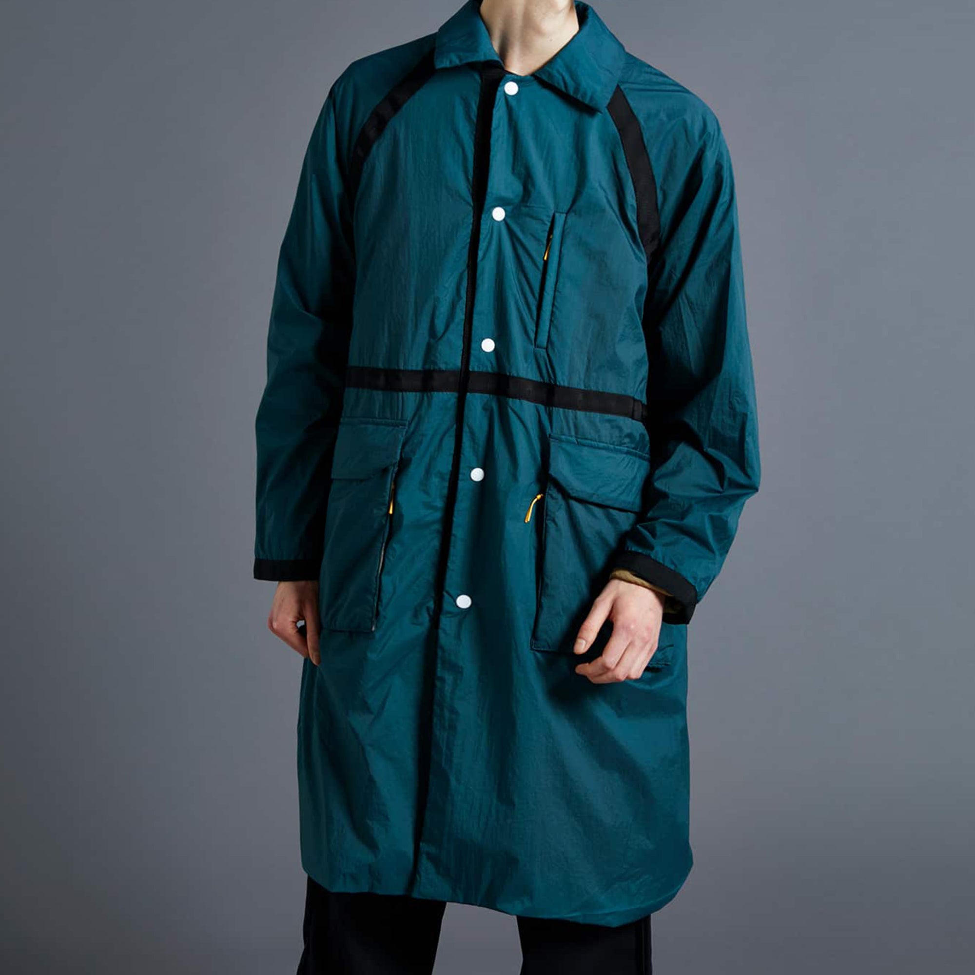 ECO NYLON WEATHER COAT - BLUE GRAY
