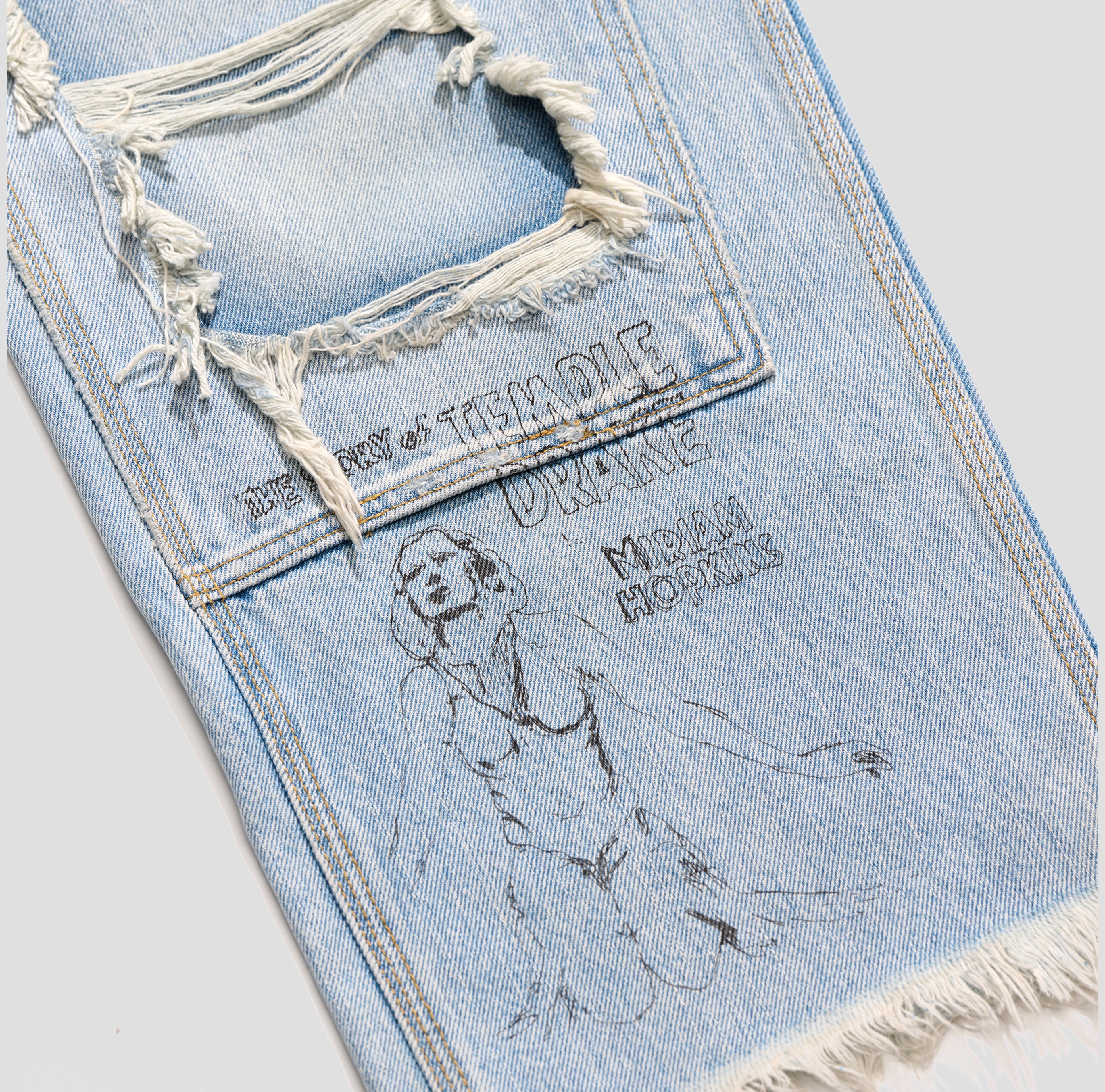 BUSTED DBL KNEE JEAN