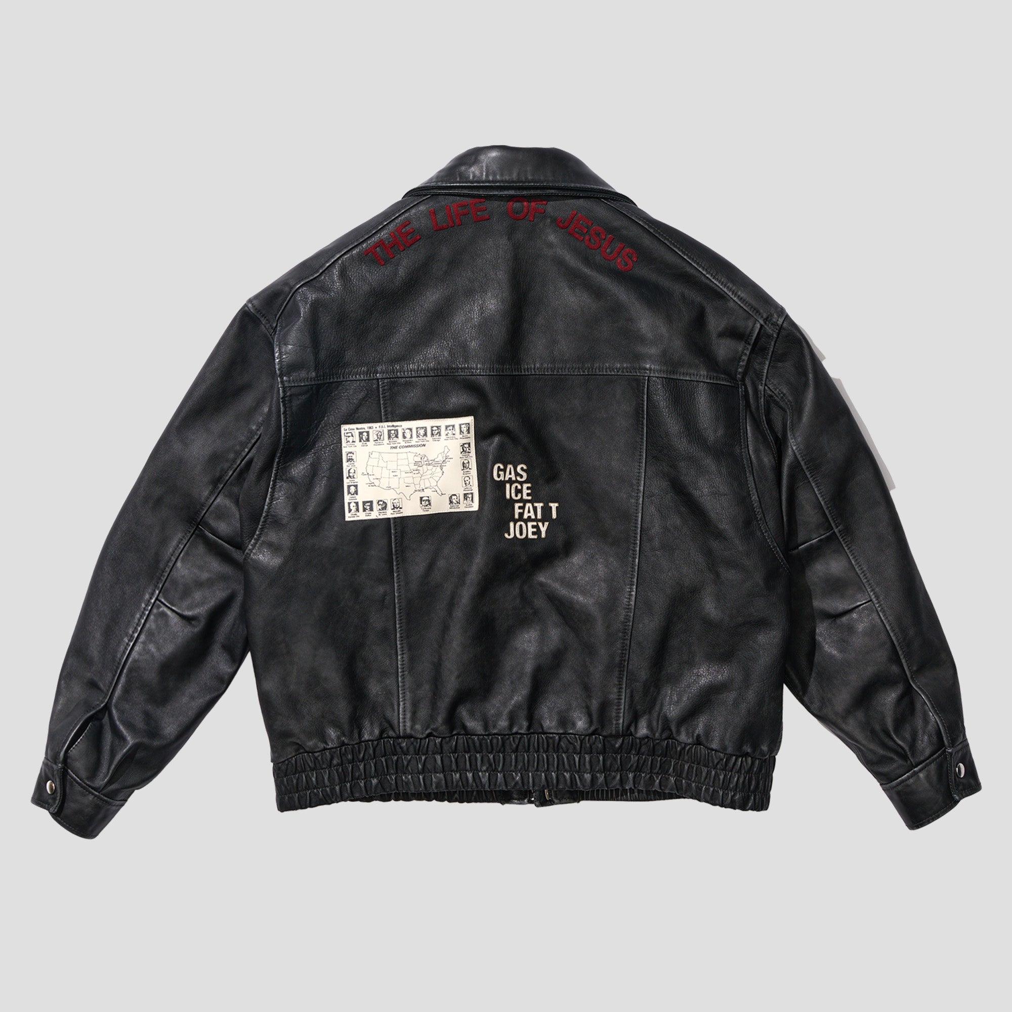 THE COMMISSION LEATHER BOMBER JACKET