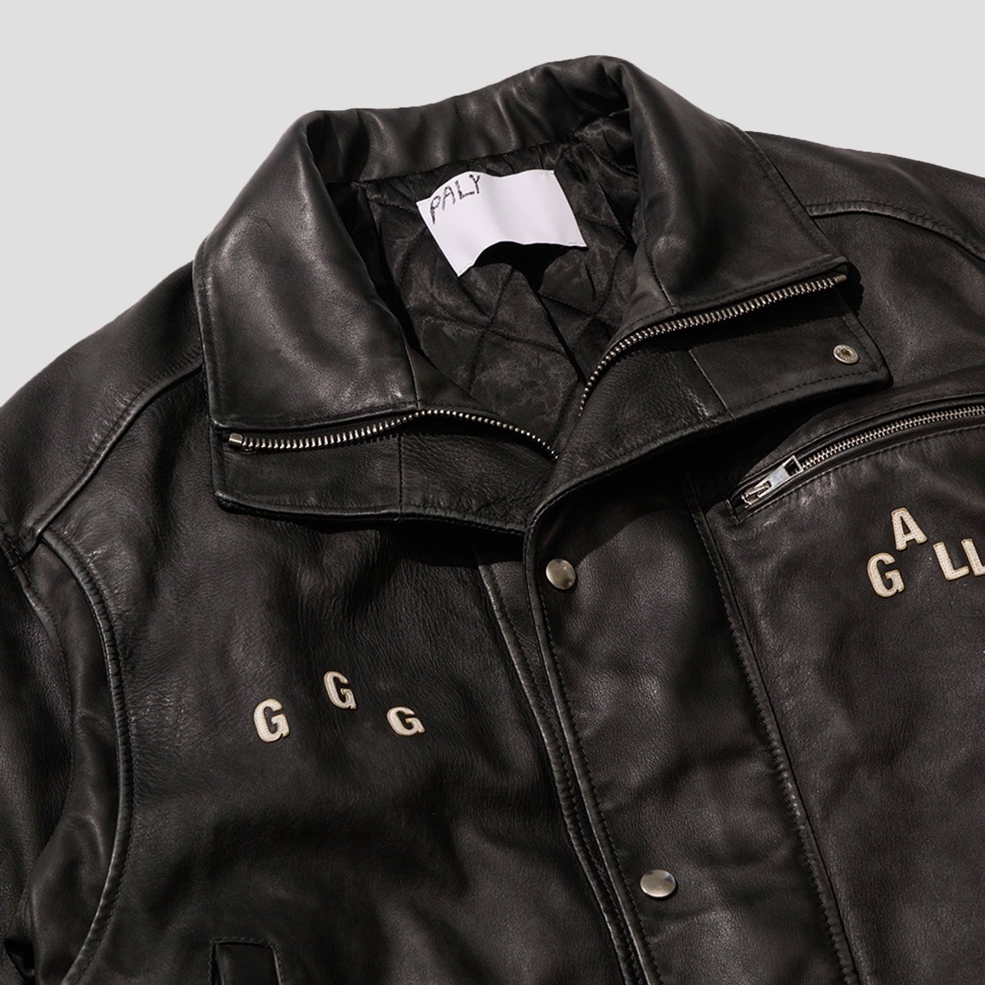 THE COMMISSION LEATHER BOMBER JACKET