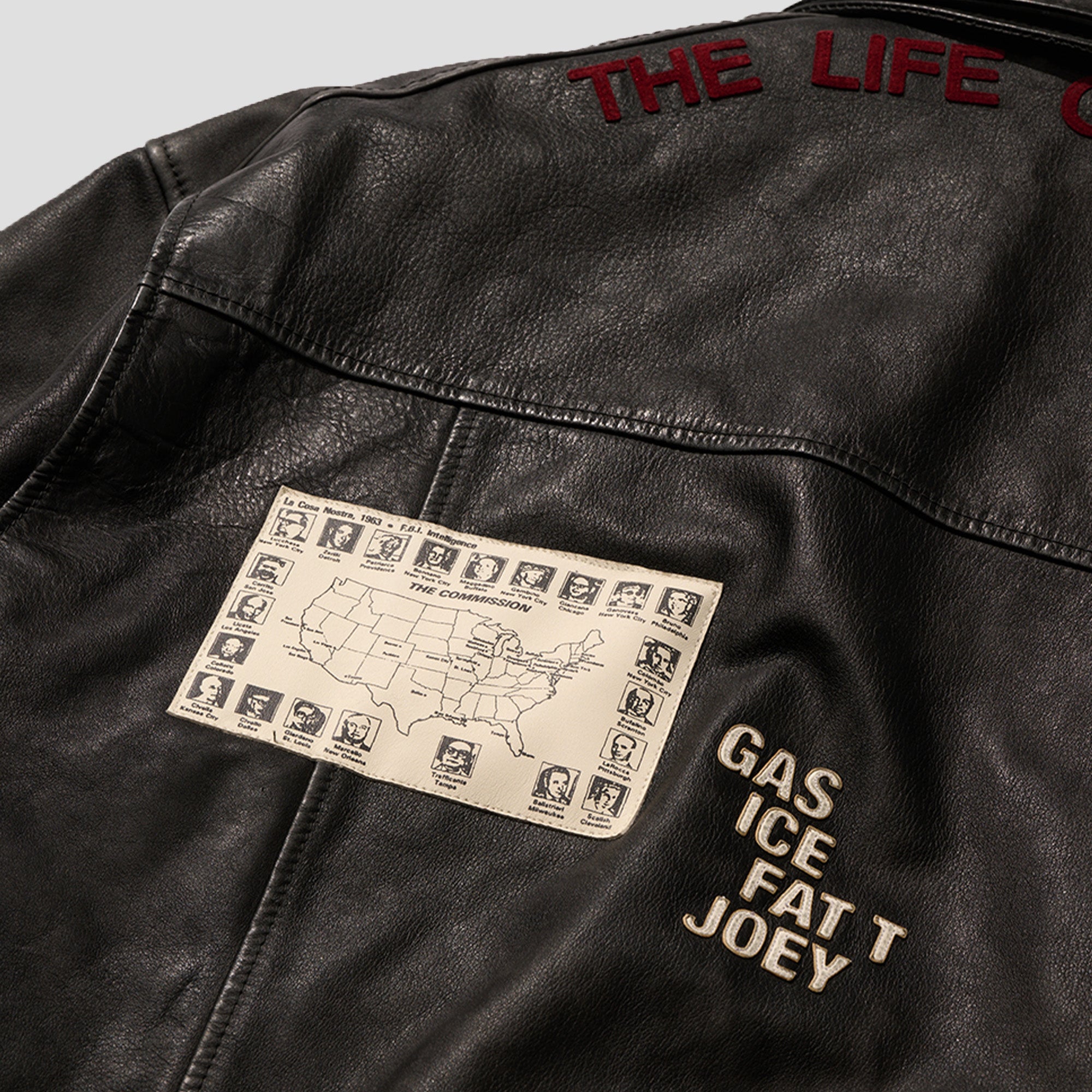 THE COMMISSION LEATHER BOMBER JACKET