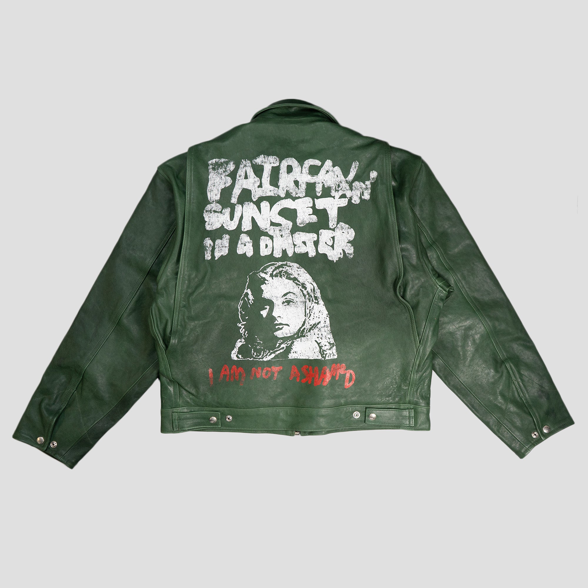 I AM NOT ASHAMED LEATHER WORK JACKET