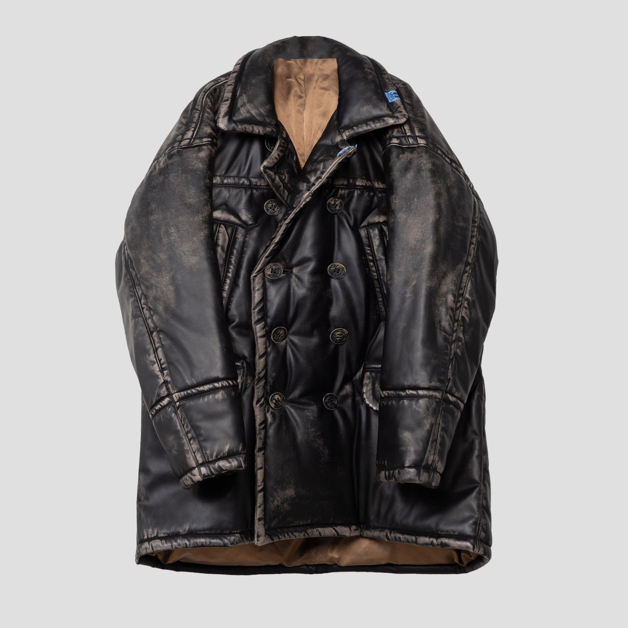 SYNTHETIC LEATHER PADDED COAT