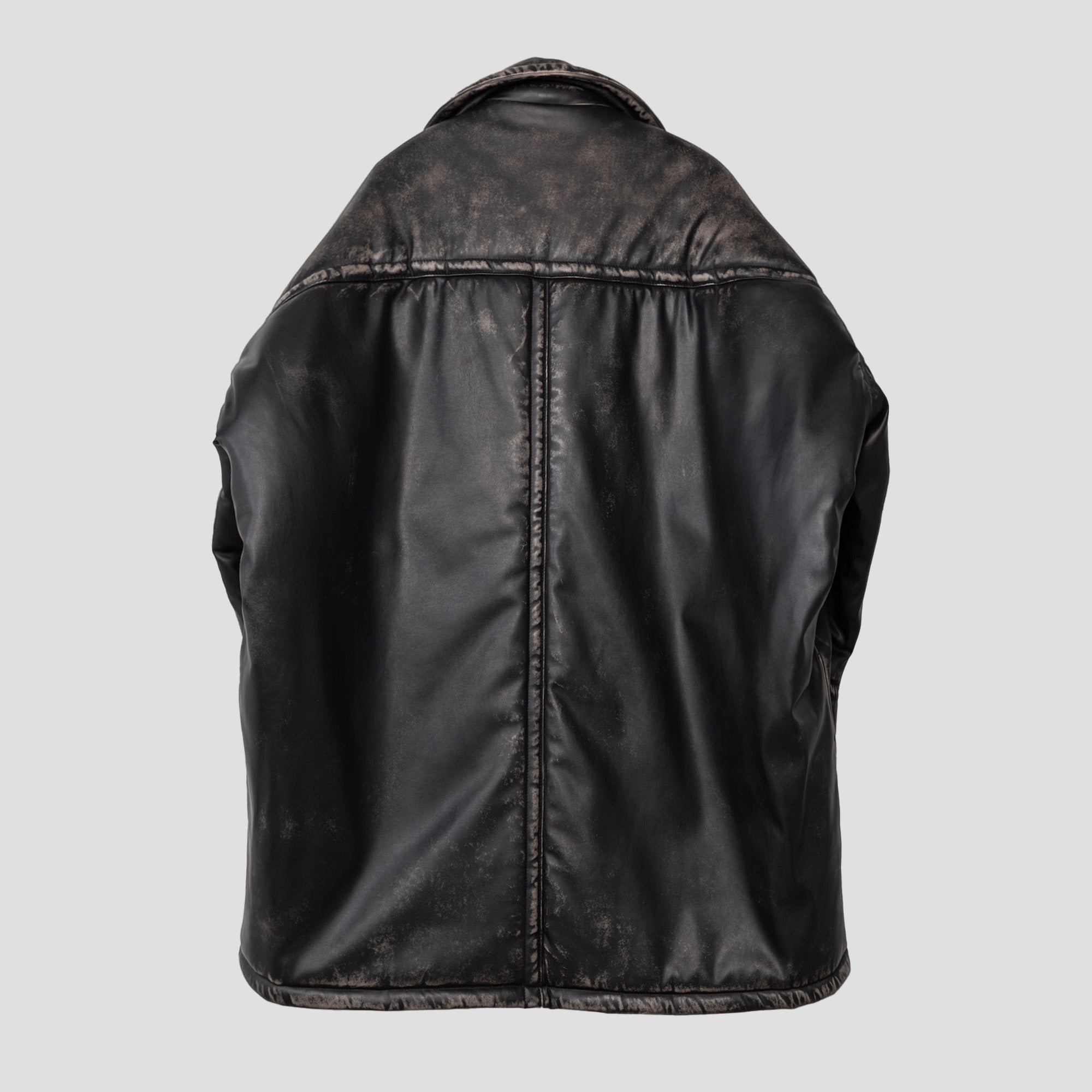 SYNTHETIC LEATHER PADDED COAT