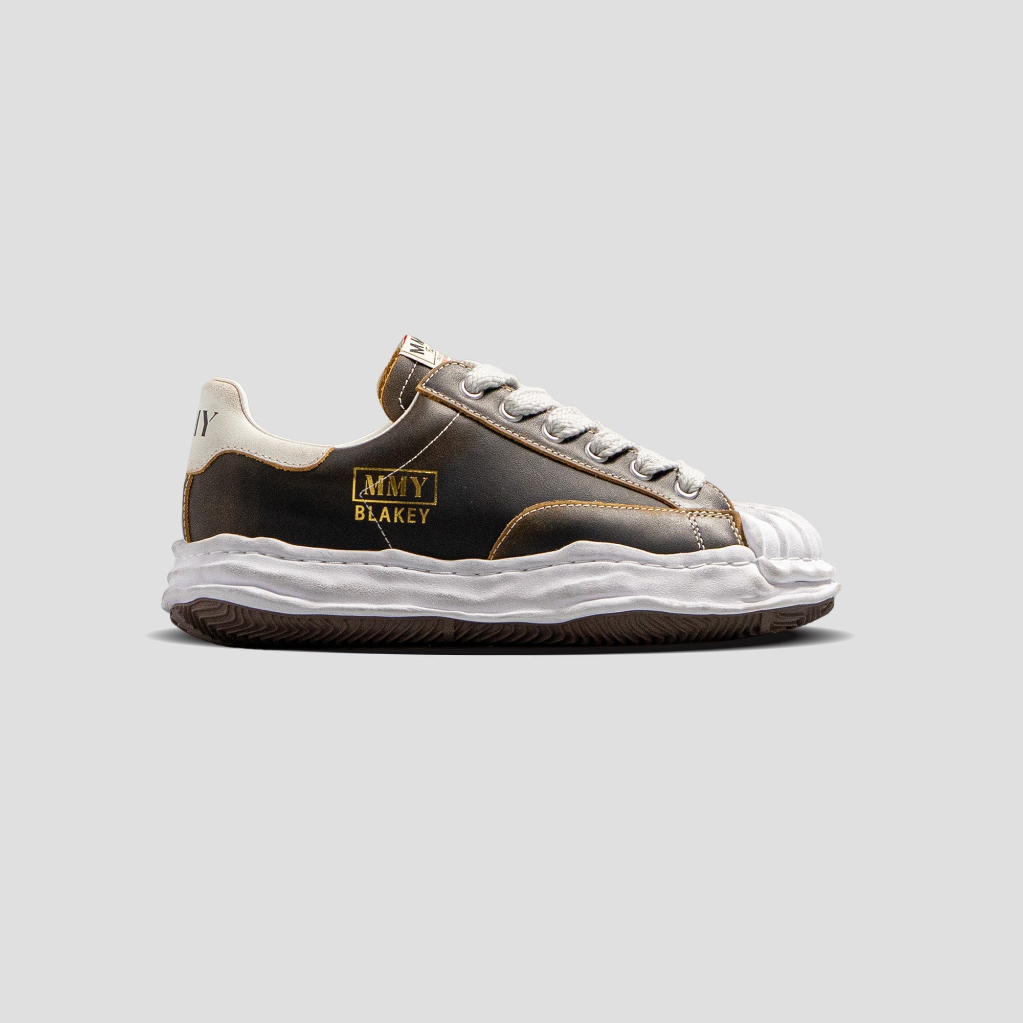 BLAKEY OG SOLE LOW-TOP VINTAGE TREATMENT LEATHER SNEAKERS