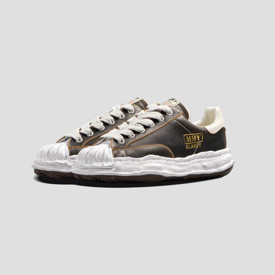 BLAKEY OG SOLE LOW-TOP VINTAGE TREATMENT LEATHER SNEAKERS