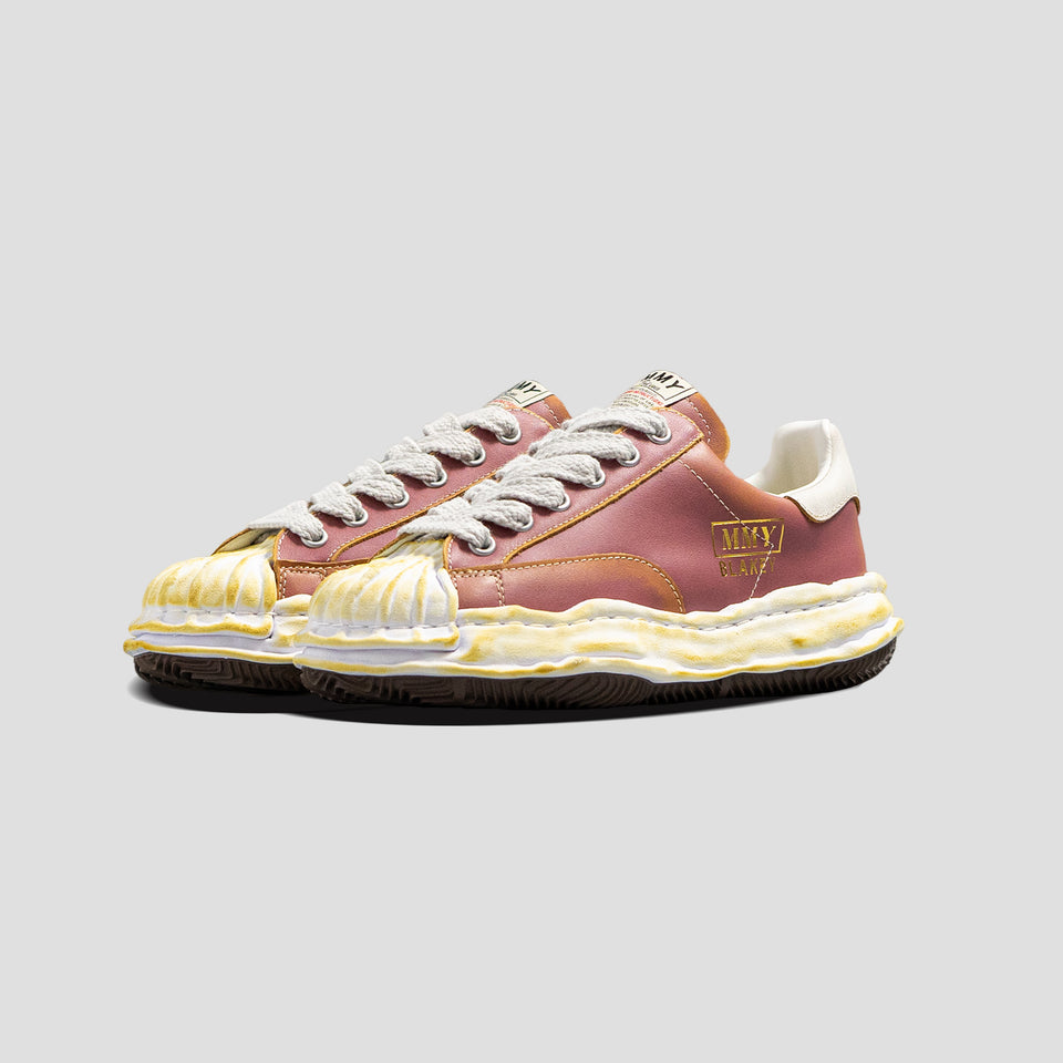 BLAKEY OG SOLE LOW-TOP VINTAGE TREATMENT LEATHER SNEAKERS