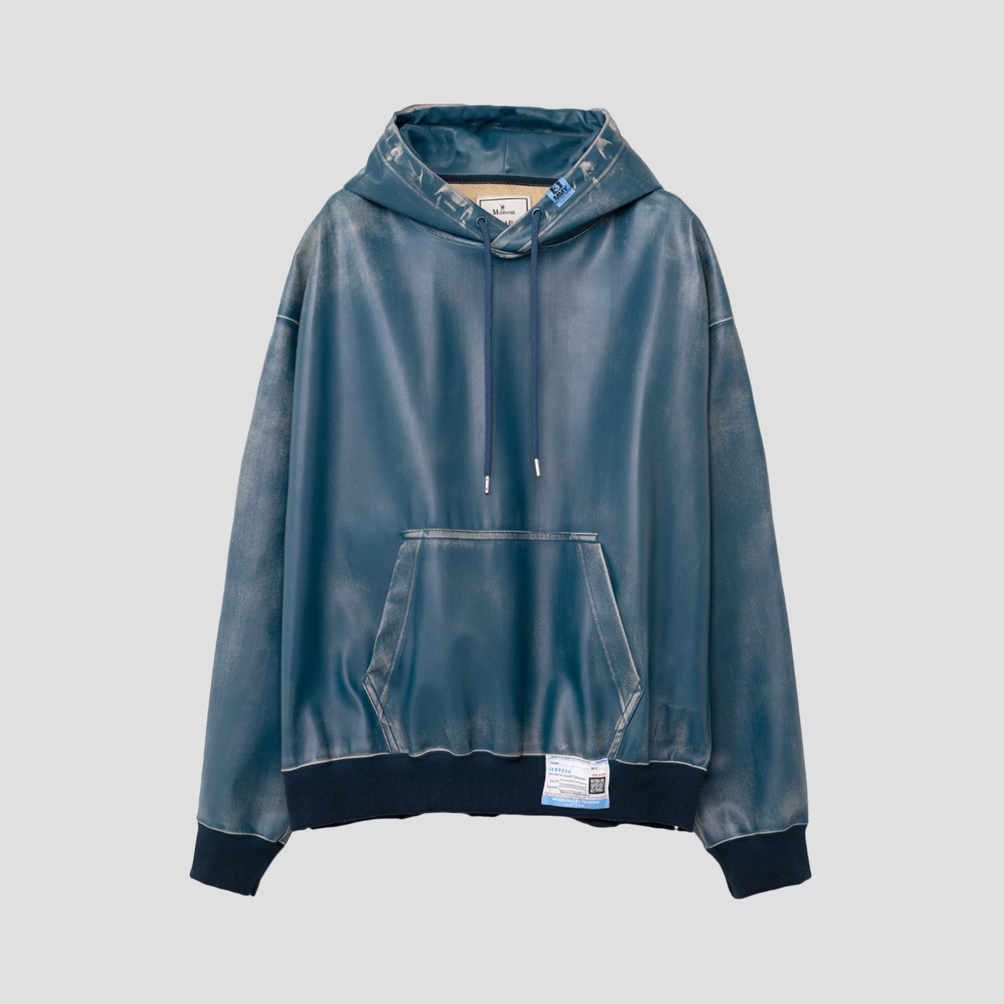 SYNTHETIC LEATHER HOODIE