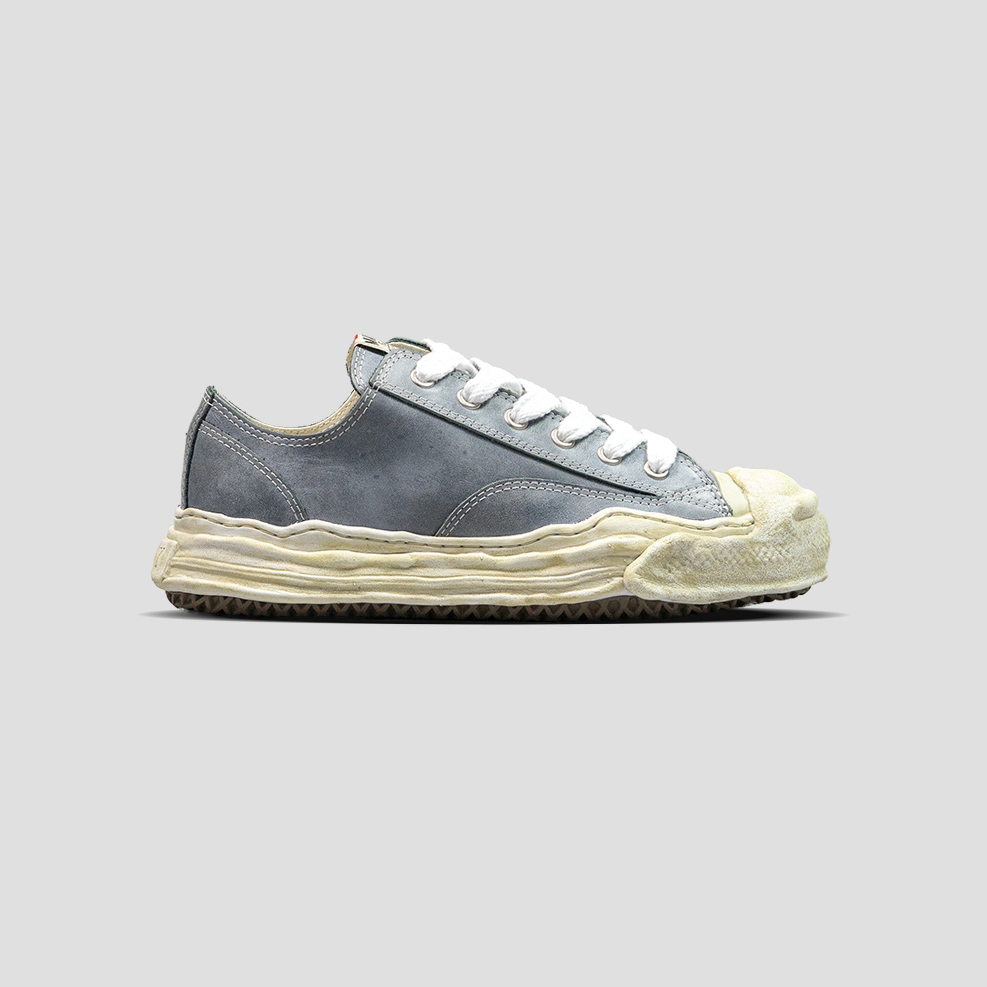 HANK OG SOLE LOW-TOP VINTAGE TREATMENT LEATHER SNEAKERS
