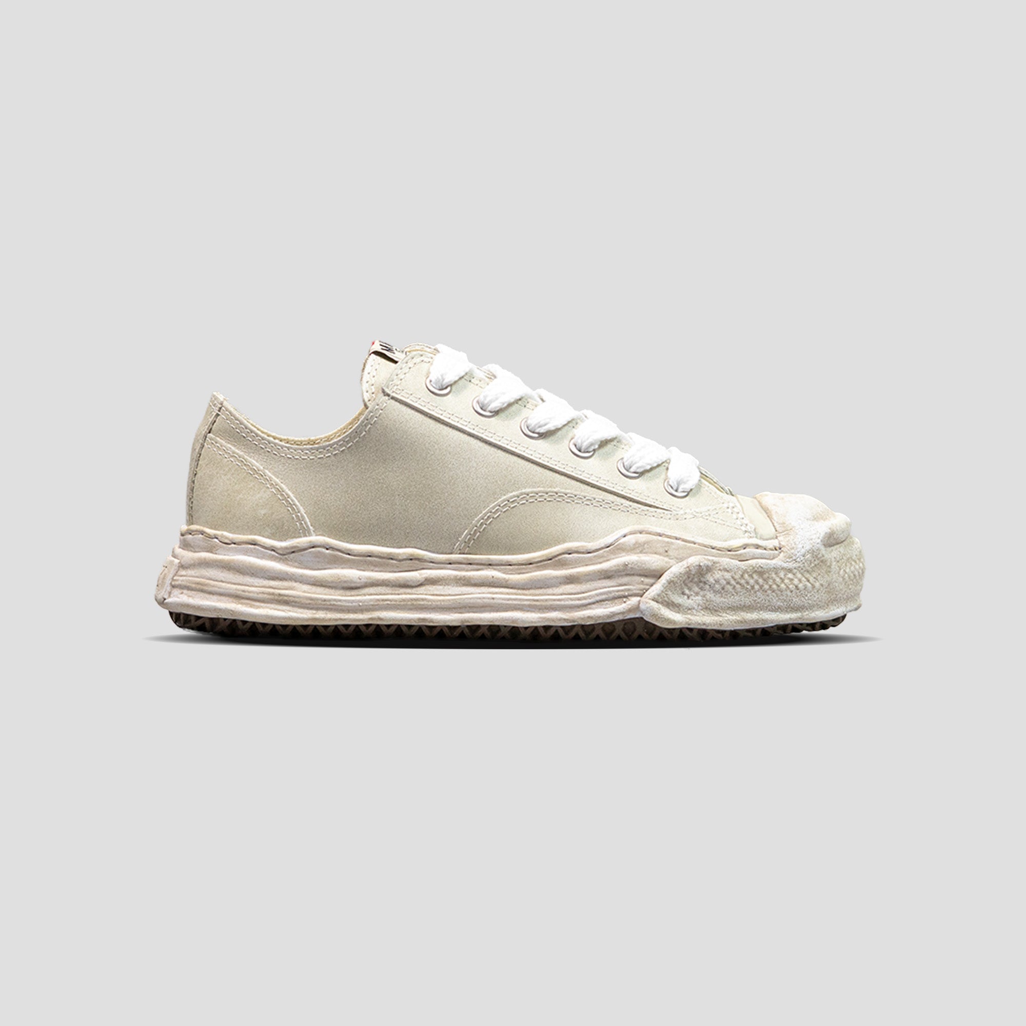 HANK OG SOLE LOW-TOP VINTAGE TREATMENT LEATHER SNEAKERS