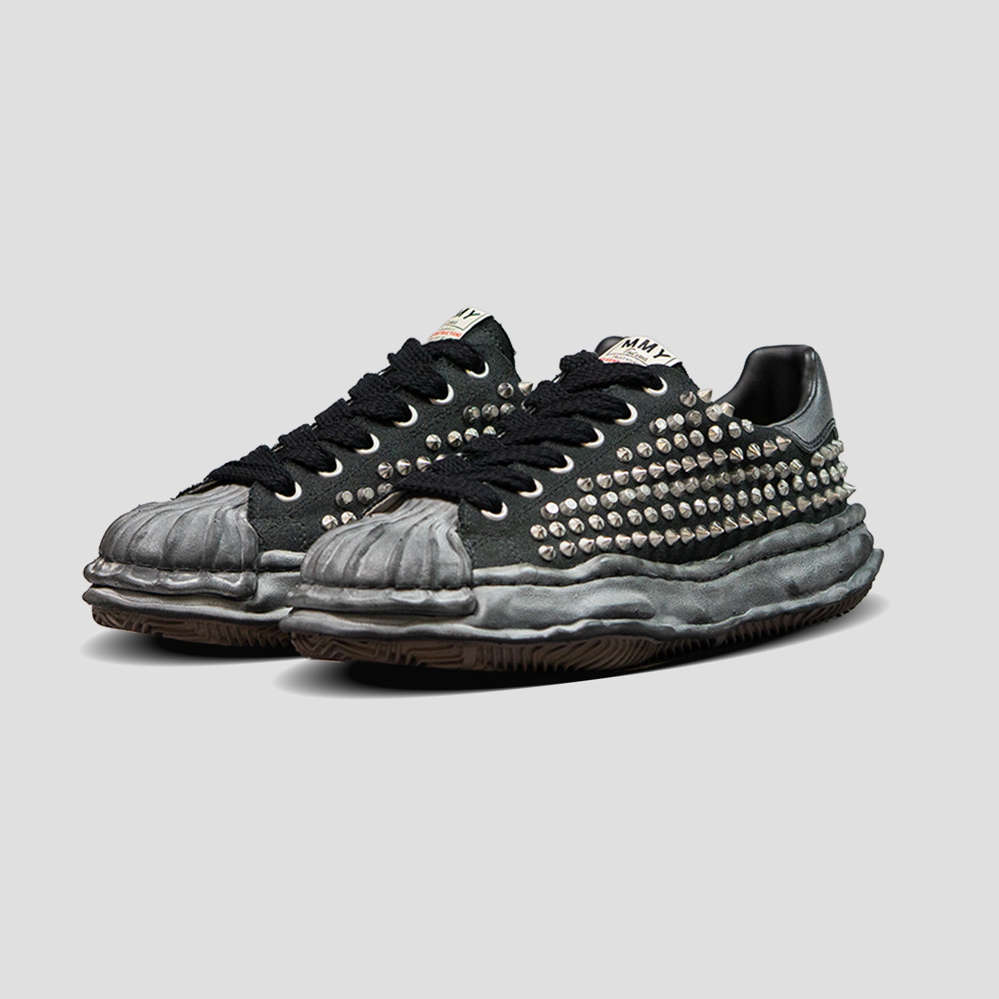 BLAKEY OG SOLE STUDDED CANVAS LOW-TOP SNEAKERS