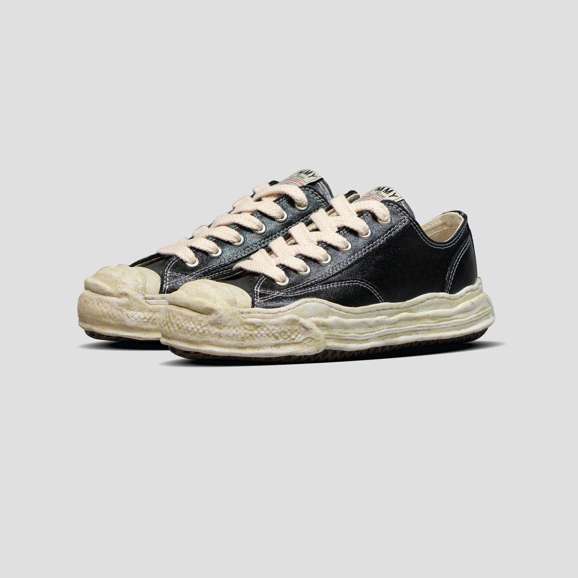 HANK OG SOLE LOW-TOP LAMINATED CANVAS SNEAKERS