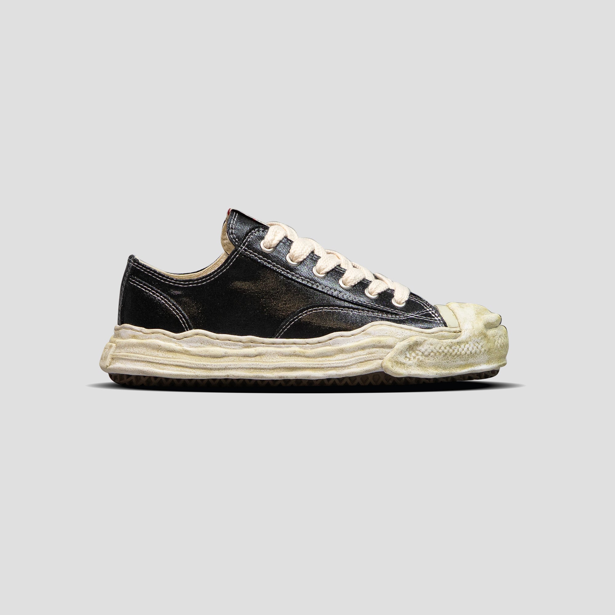 HANK OG SOLE LOW-TOP LAMINATED CANVAS SNEAKERS