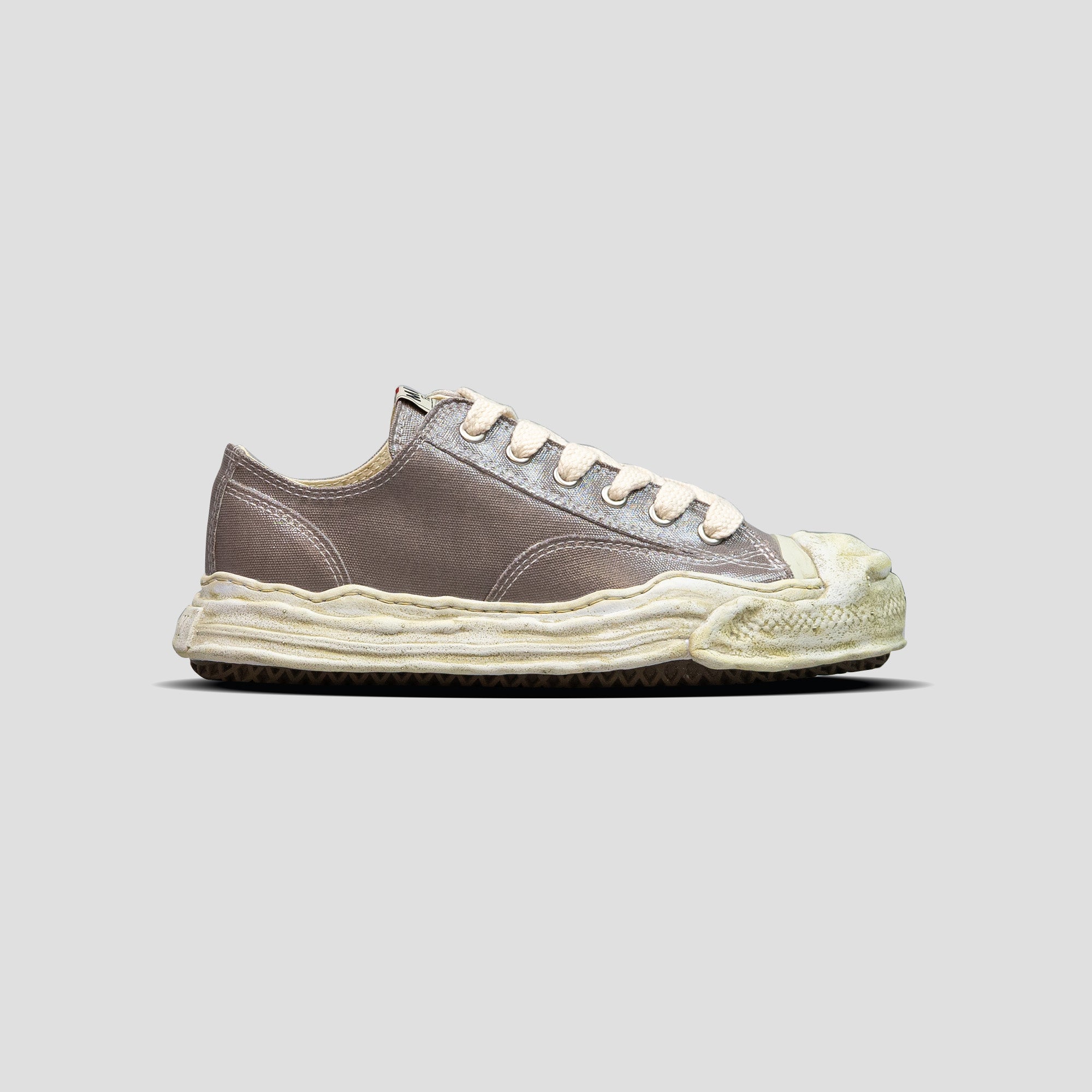 HANK OG SOLE LOW-TOP LAMINATED CANVAS SNEAKERS