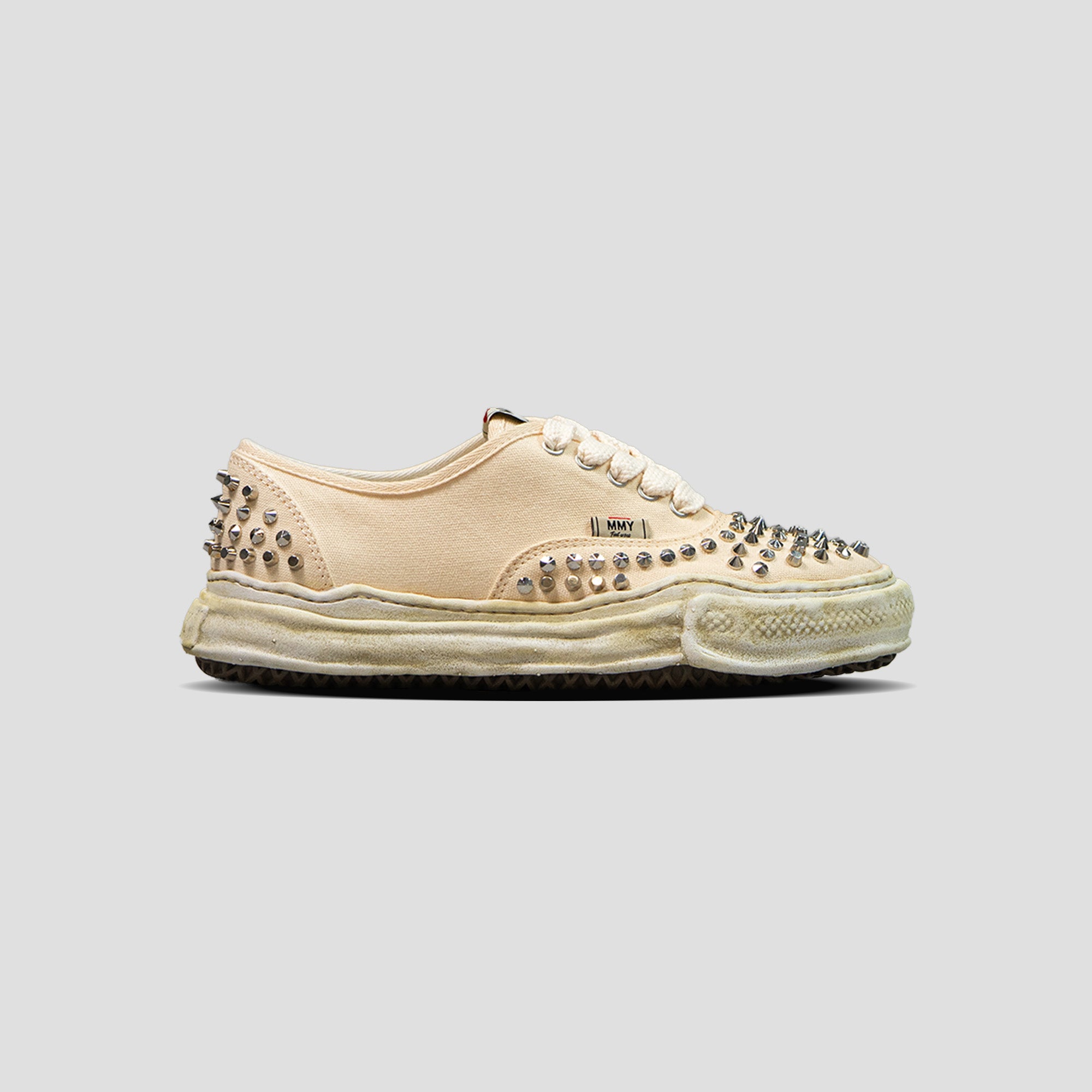 BAKER OG SOLE STUDDED CANVAS LOW-TOP SNEAKERS