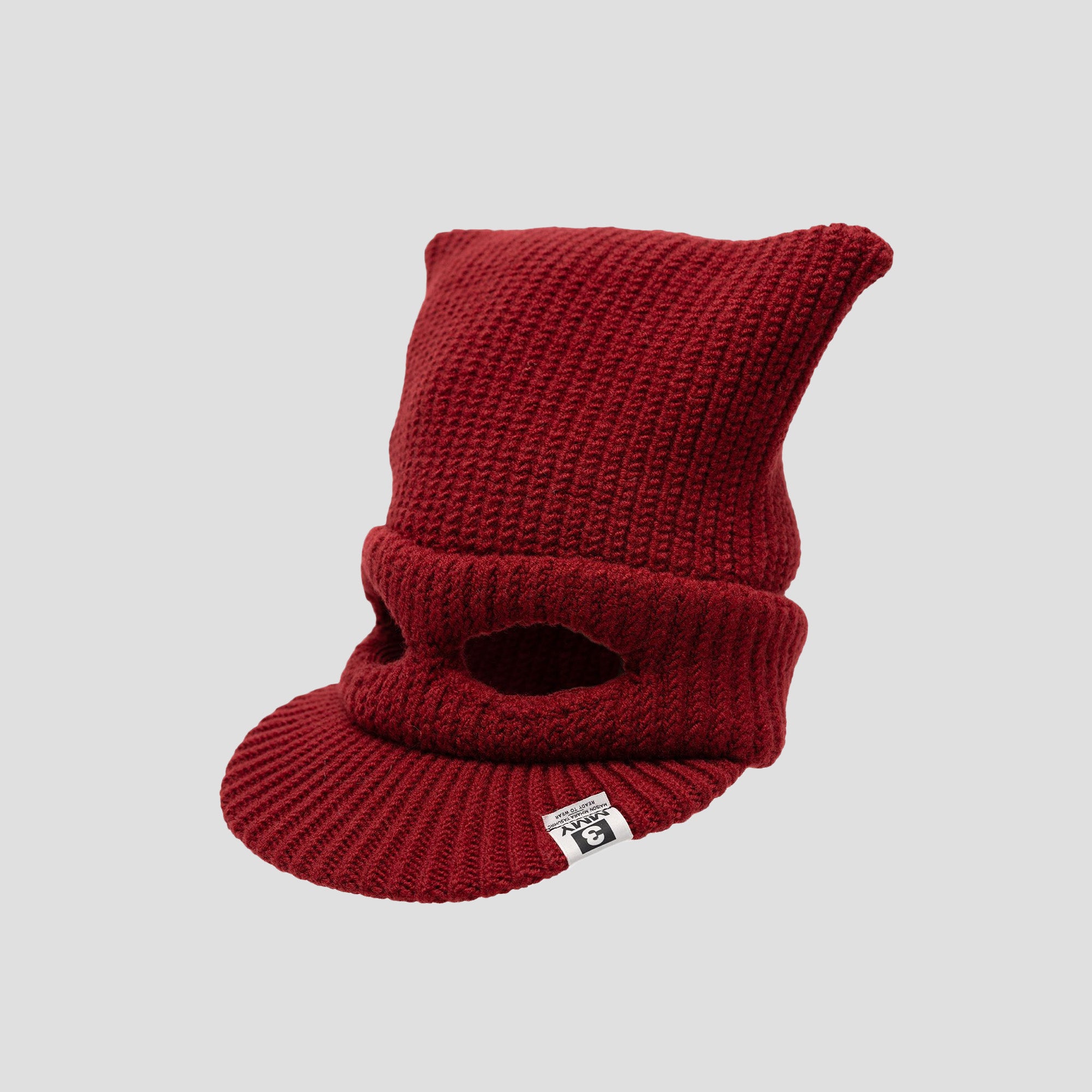 MASKED CAT VISOR KNIT CAP