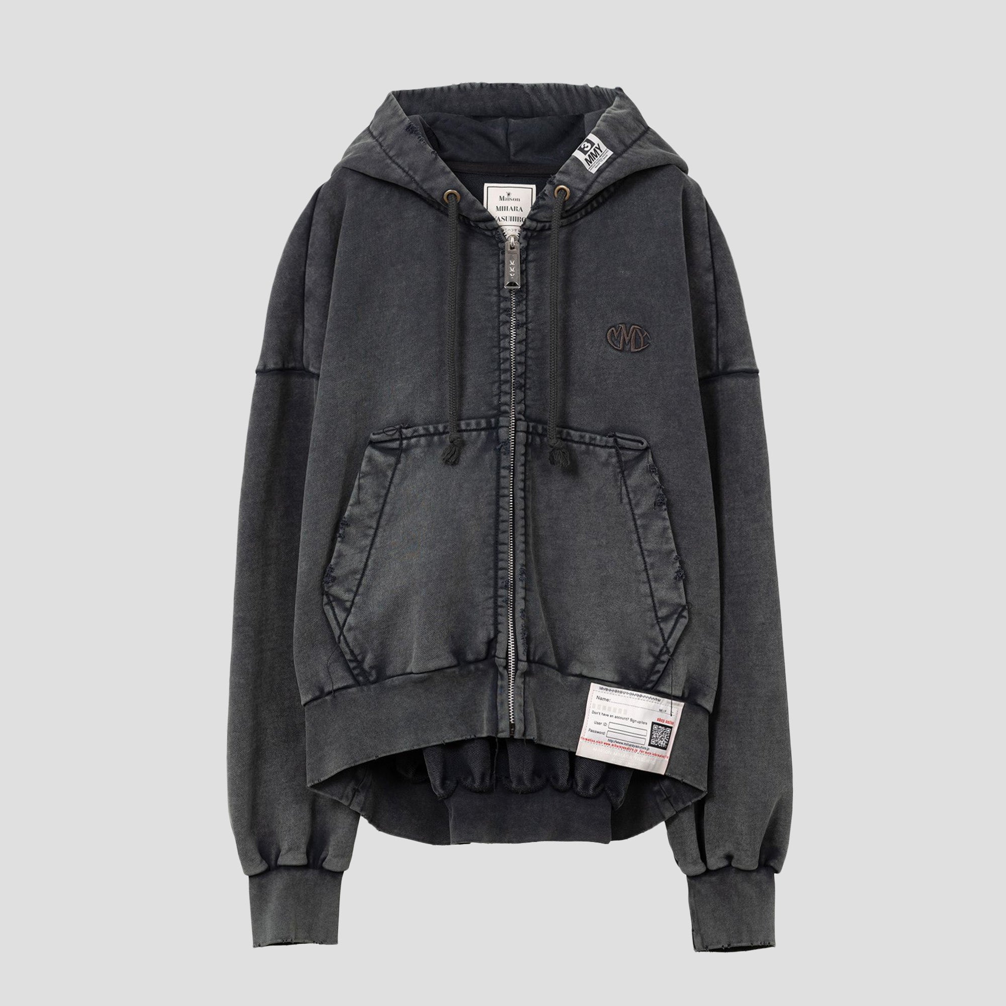 RECONSTRUCTED ZIP-UP HOODIE