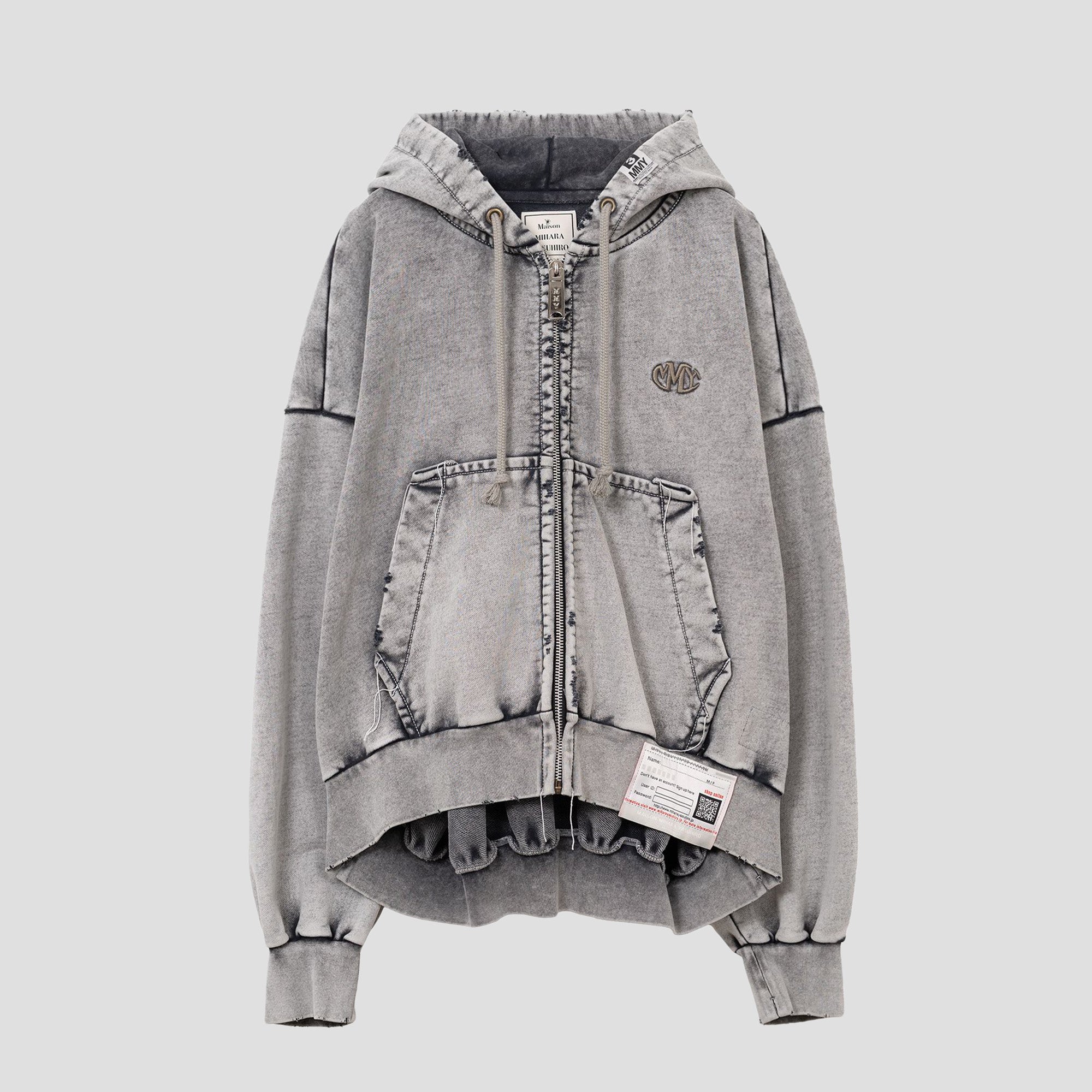 RECONSTRUCTED ZIP-UP HOODIE