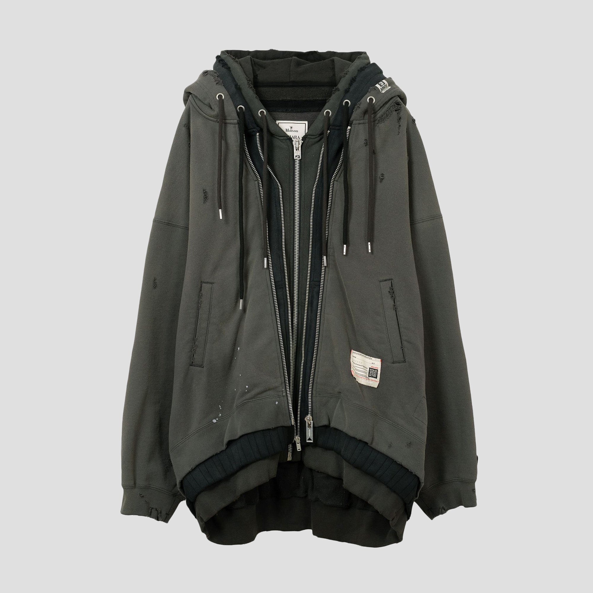 TRIPLE LAYERED ZIP-UP HOODIE