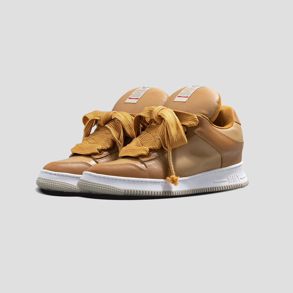ROSY DAD OG SOLE MID-TOP PUFFER LEATHER SOLE SNEAKERS