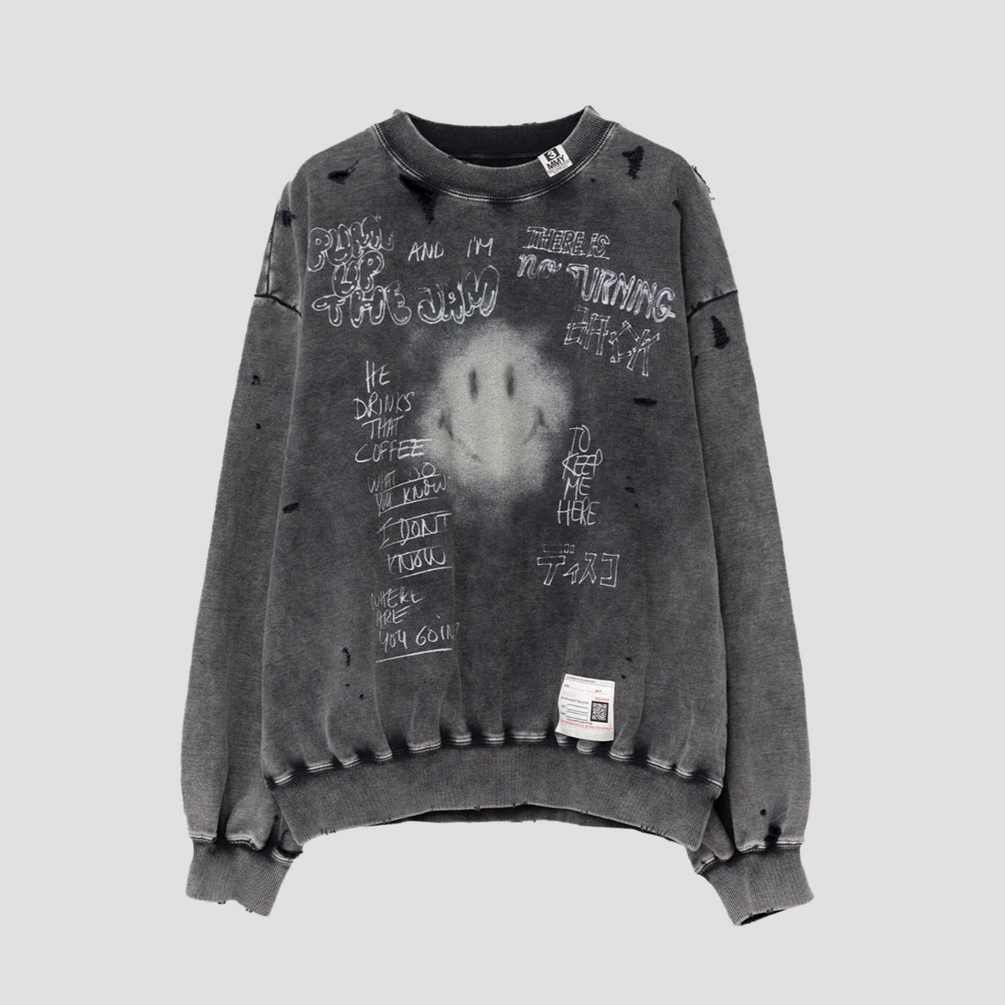DISTRESSED PULLOVER SWEAT