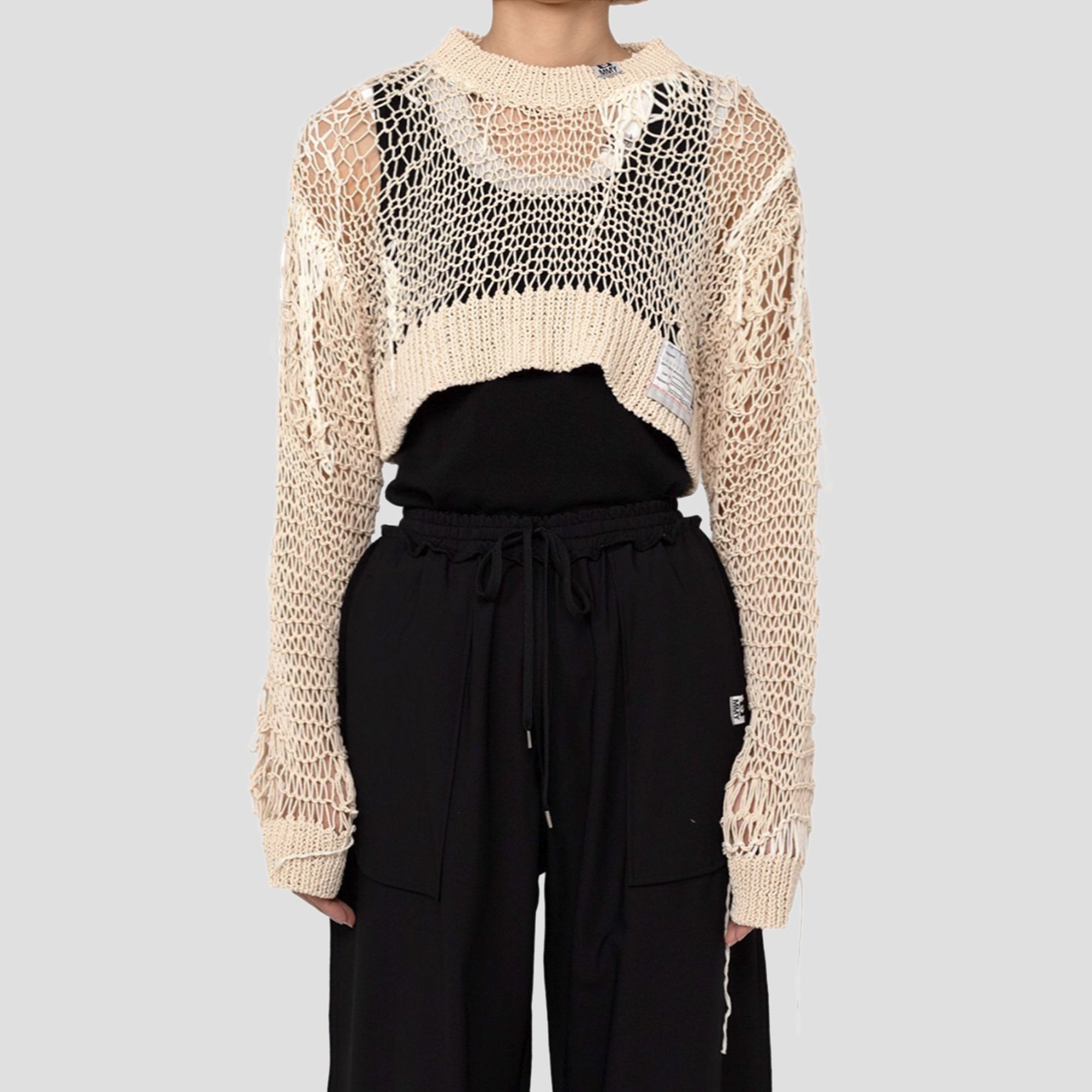 LOOSE KNIT CROPPED SWEATER