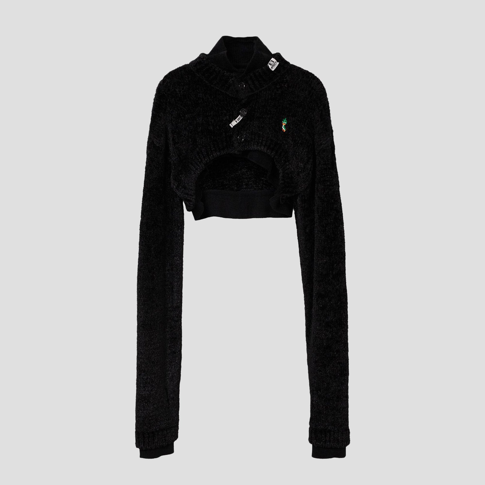 CROPPED LAYERED KNIT CARDIGAN