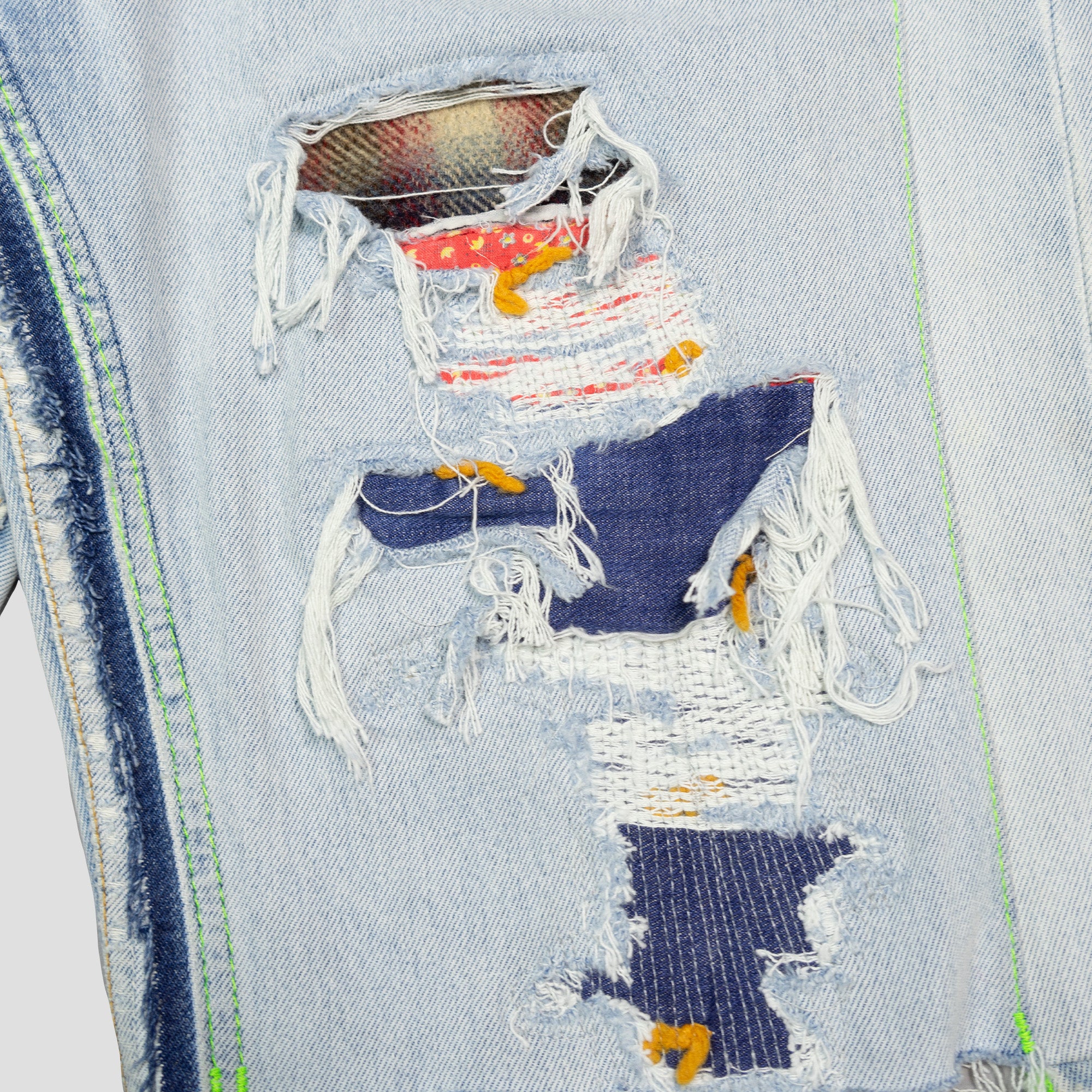 MONROE TRIPLE-WIDE DENIM REPAIR SHORT