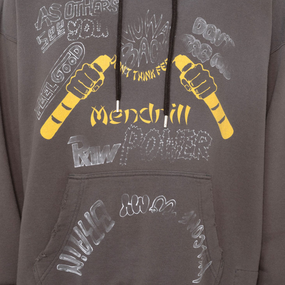 MANDRILL DISTRESSED HOODIE