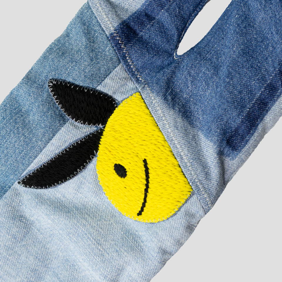 DENIM RECONSTRUCTED KESA SCARF
