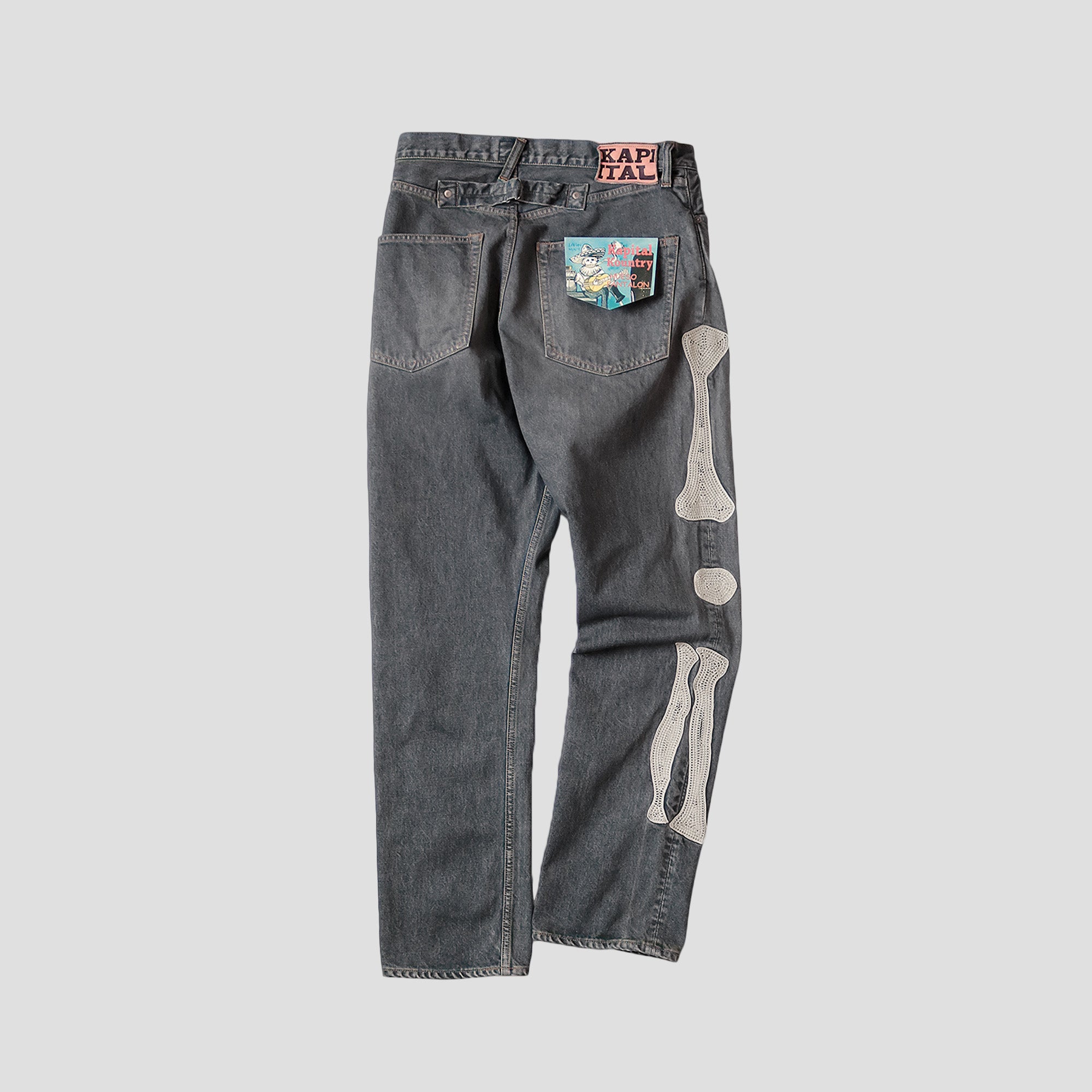 KAPITAL - 14oz BLACK DENIM 5P OKABILLY JEANS