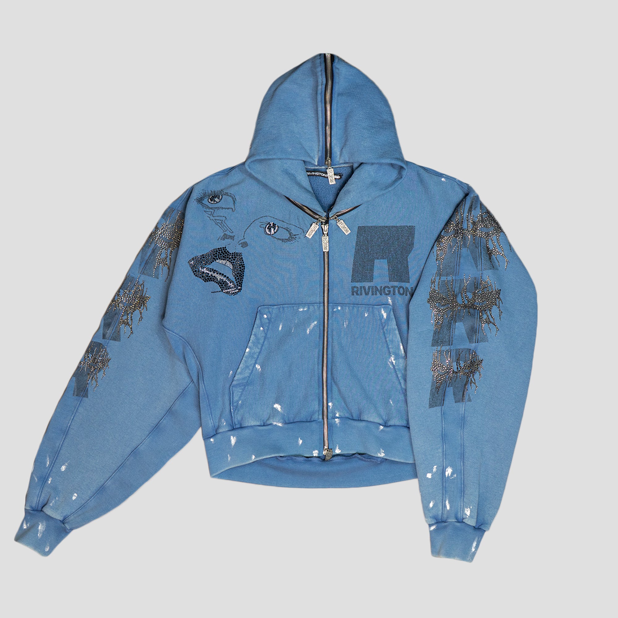 EYES WIDE OPEN ROSE ZIP HOODIE