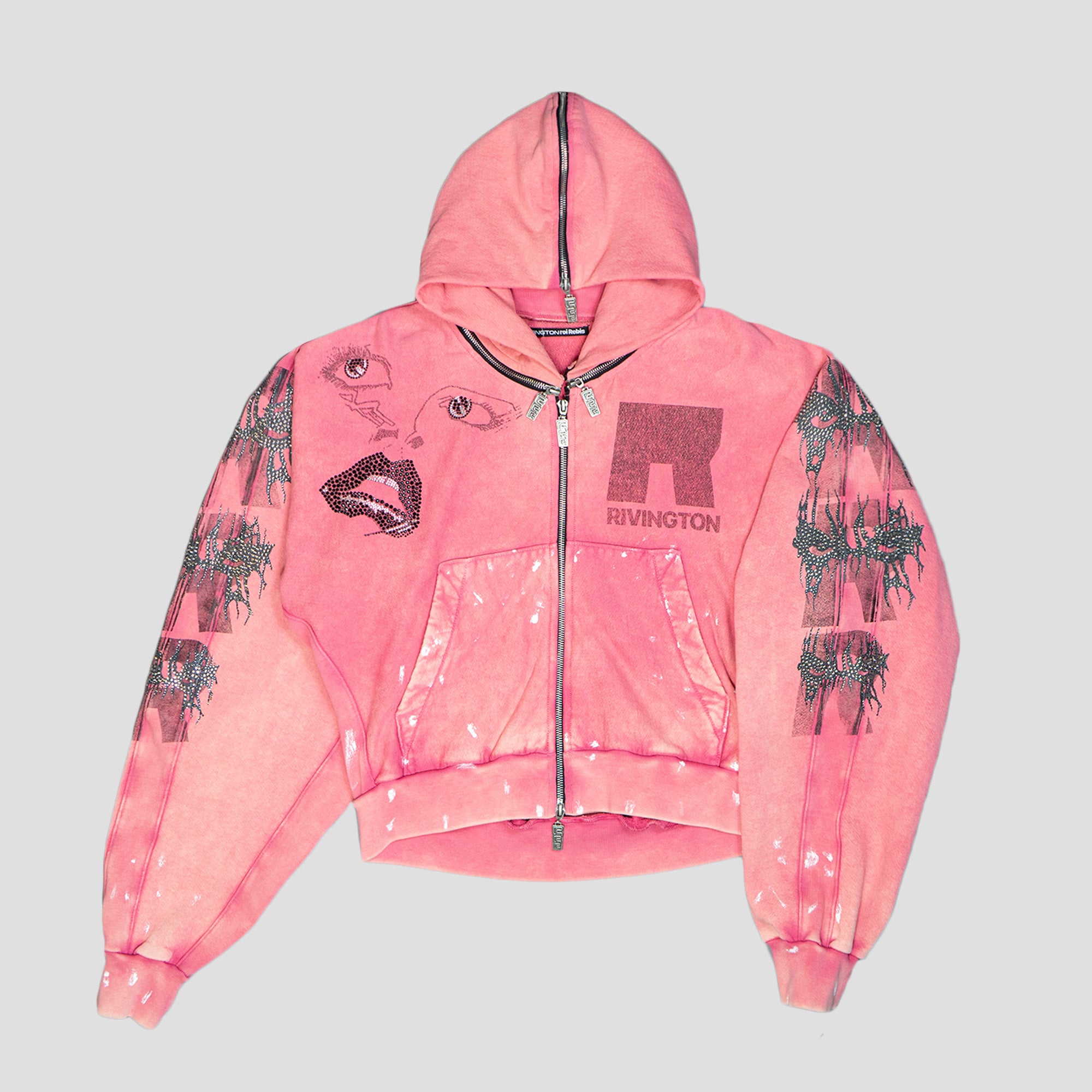 EYES WIDE OPEN ROSE ZIP HOODIE